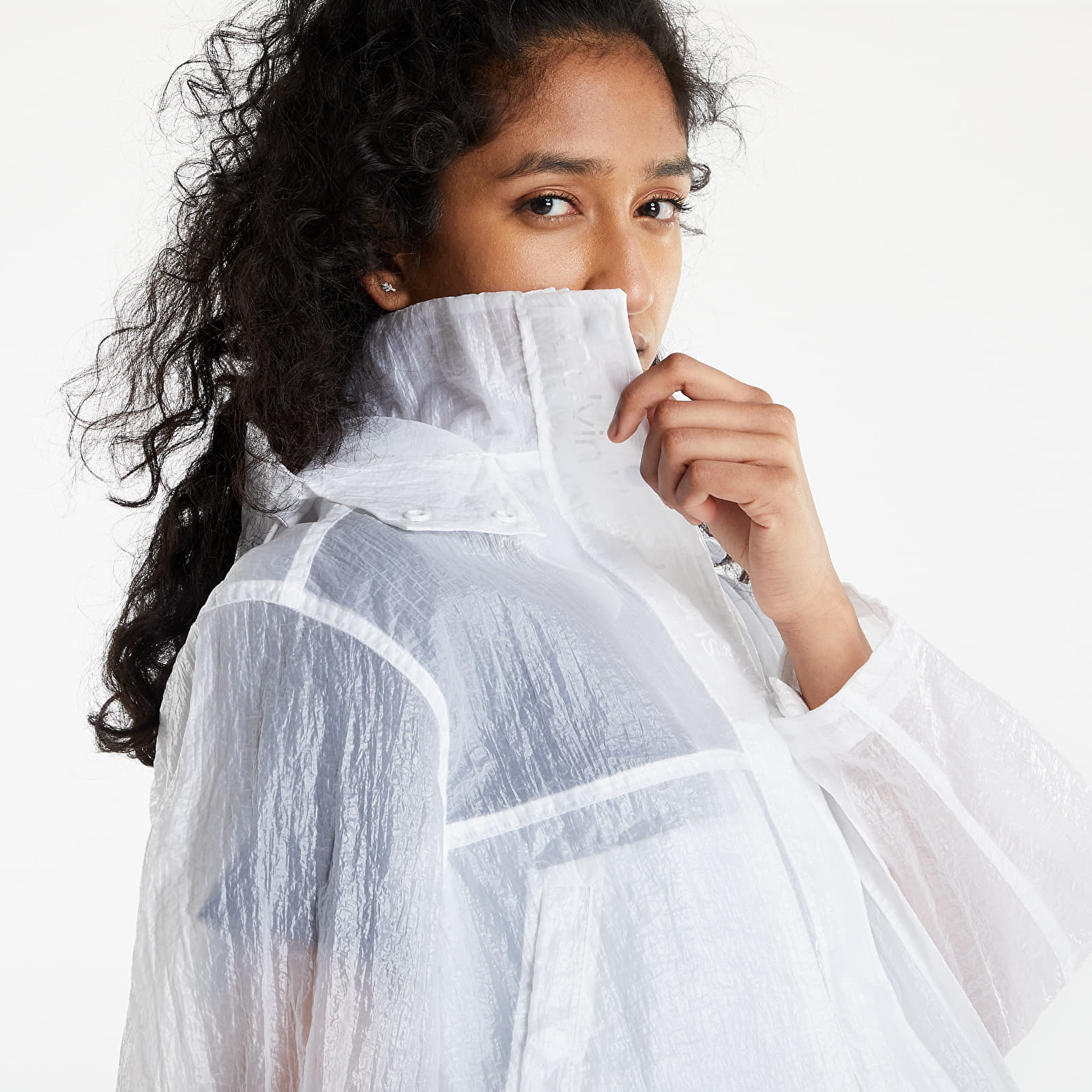 Jacken CALVIN KLEIN JEANS Wet Look Oversized Jacket Bright White