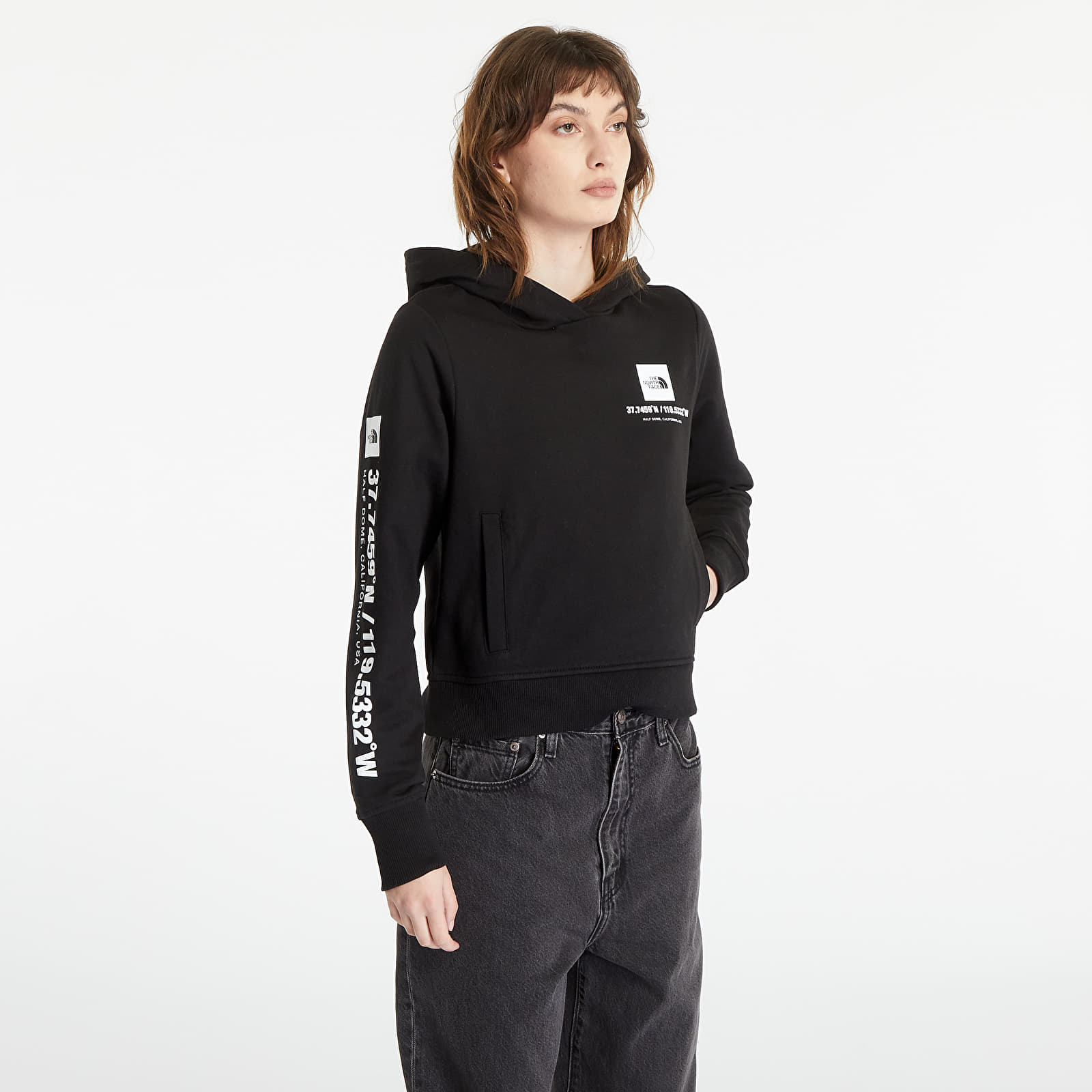 Mikiny The North Face Coordinates Crop Hoodie TNF Black
