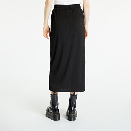 Skirts Urban Classics Ladies Rib Jersey Midi Skirt Black Queens
