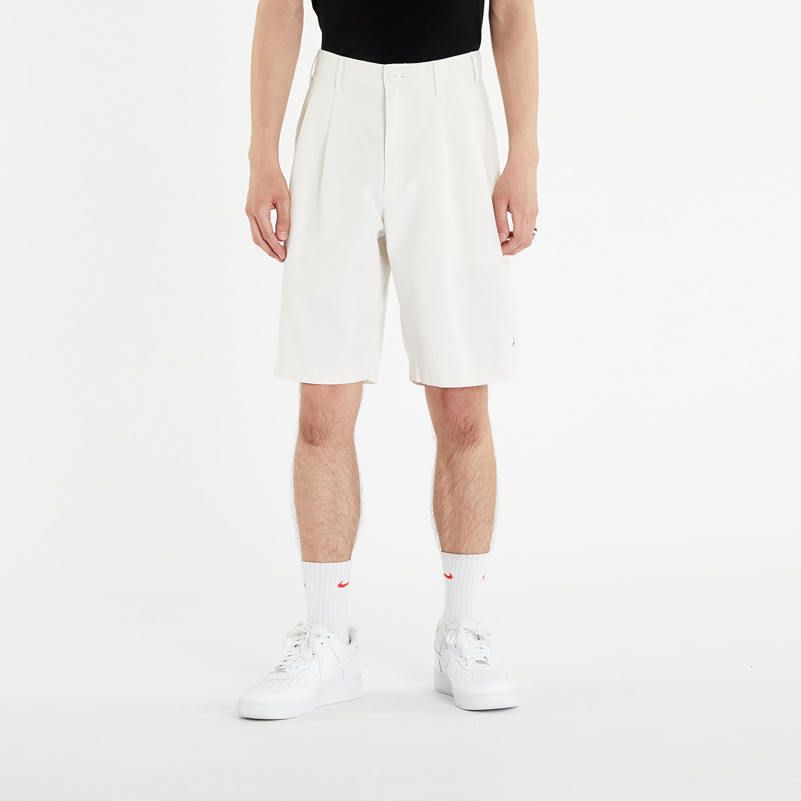 Šortky Nike Life Men's Pleated Chino Shorts Phantom/ Black