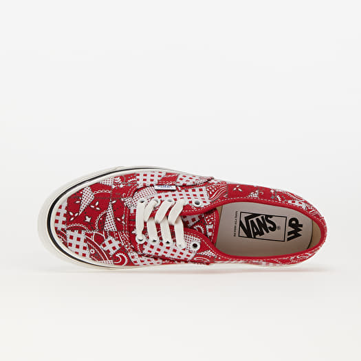 Racing red slip on vans shop