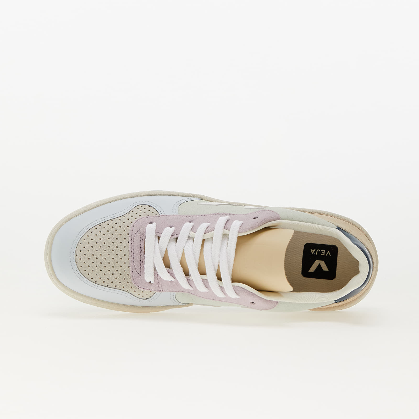 Women's sneakers and shoes Veja V-10 Suede Jade White/ Multico