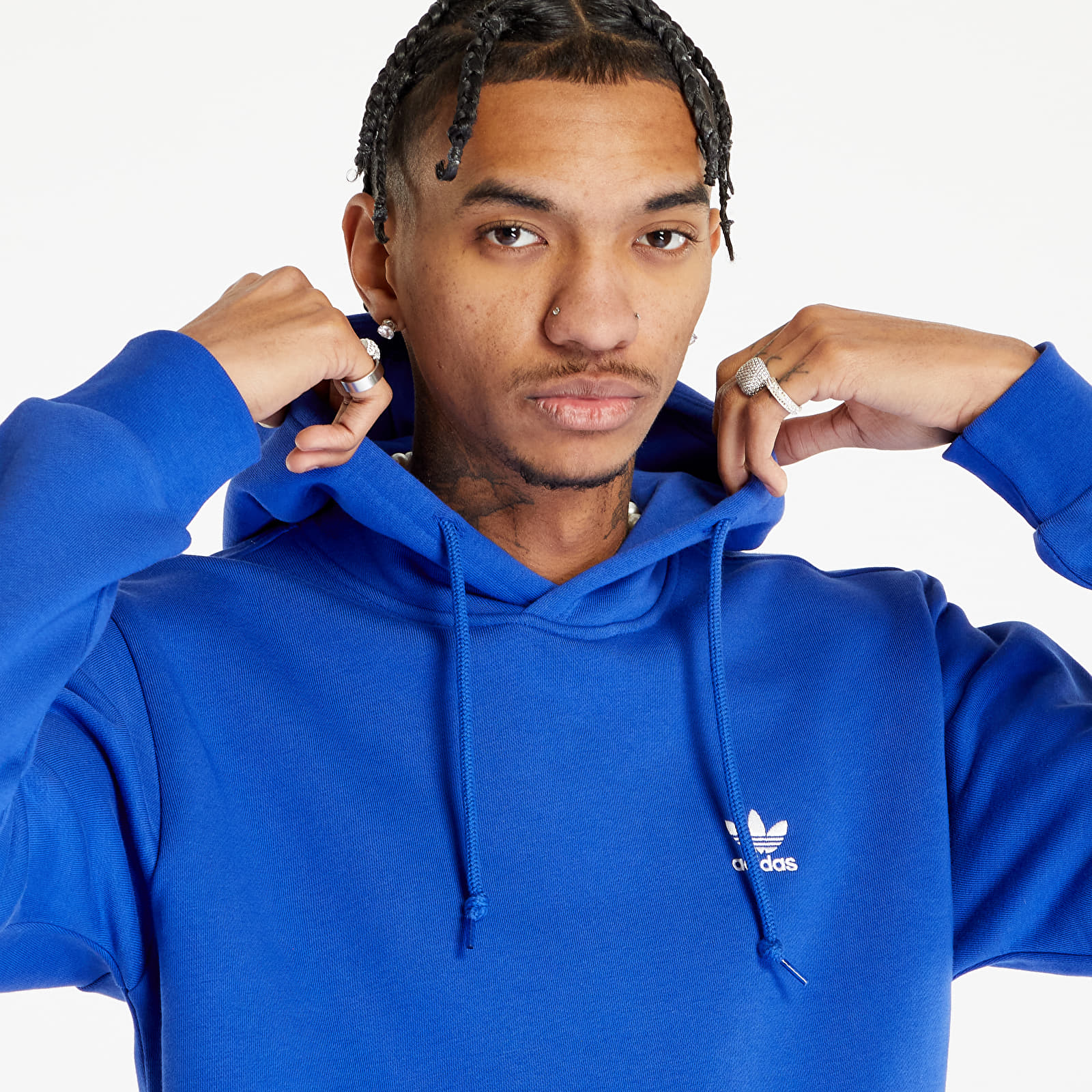 Hoodies and sweatshirts adidas Originals Trefoil Essentials Hoody Semi  Lucid Blue | Queens