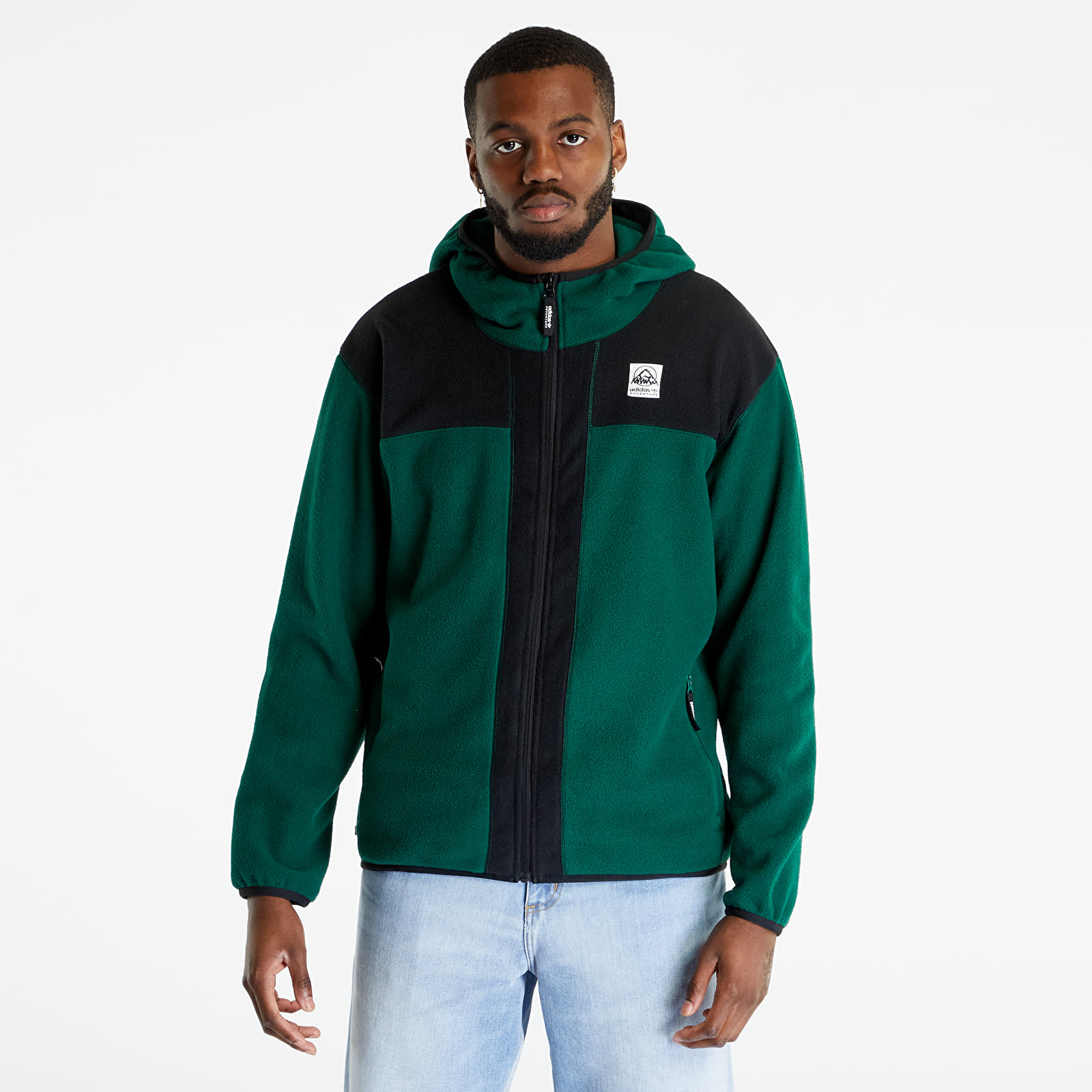 Hoodies and sweatshirts adidas Originals Adventure FC Polar Fleece Zipped Hoodie Dark Green