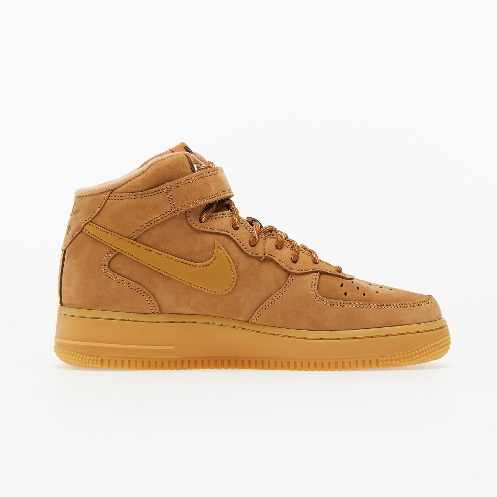 Baskets et chaussures pour hommes Nike Air Force 1 Mid 07 Flax Wheat Gum Light Brown Black Queens