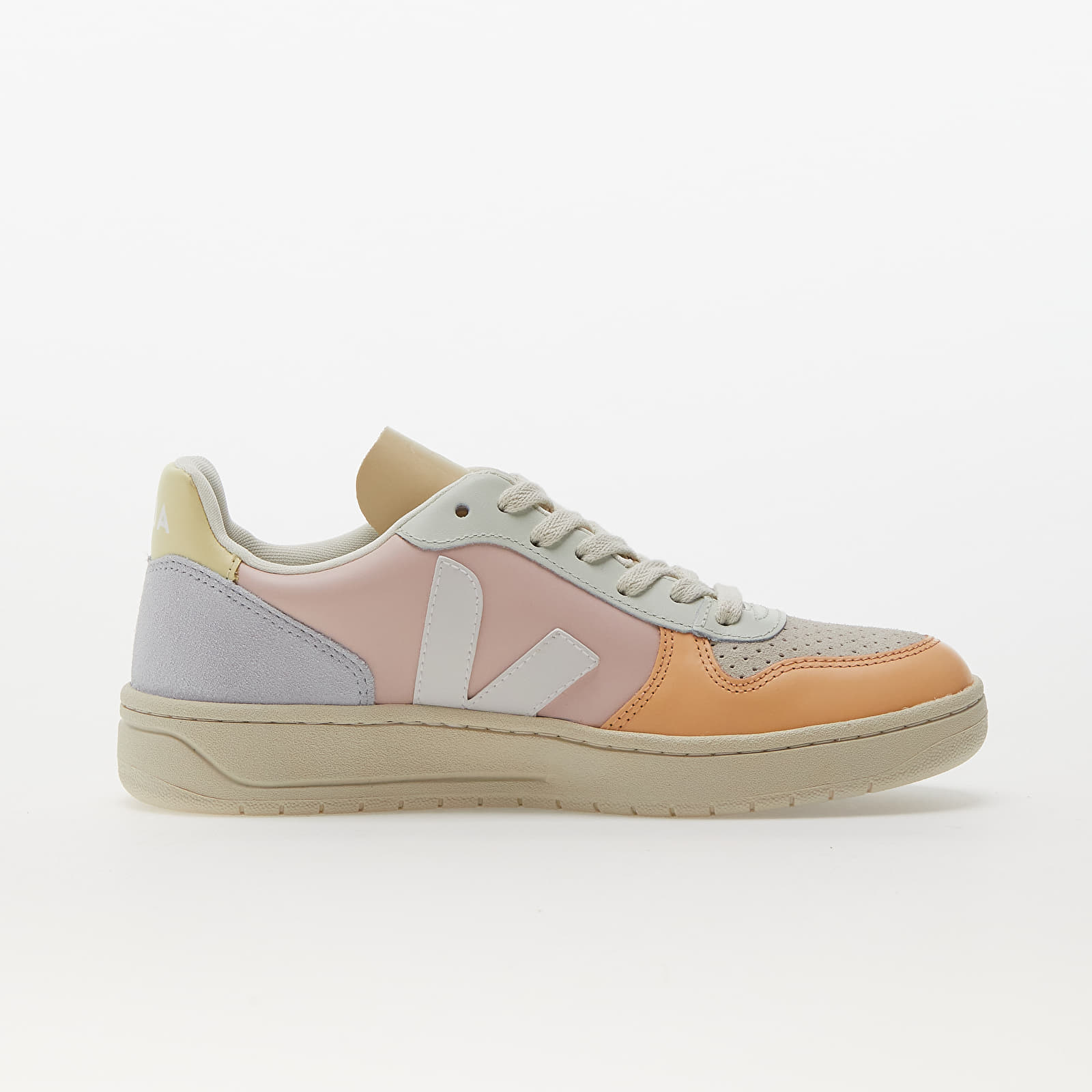 Sneakers und Schuhe für Frauen Veja V-10 Leather W Petale/ White/ Multico