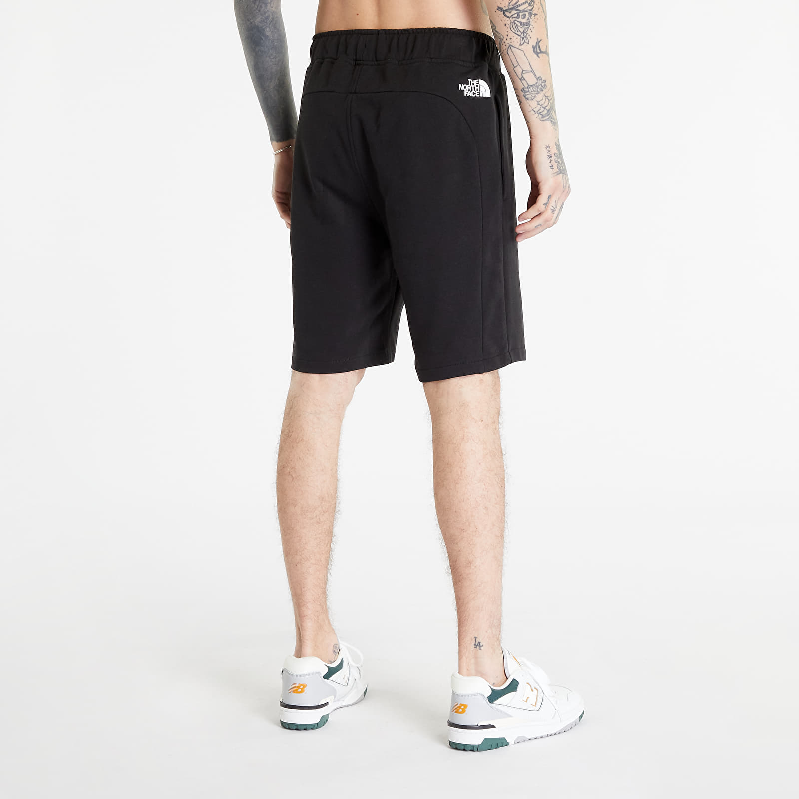 The North Face Kids logo-print cotton shorts - Black