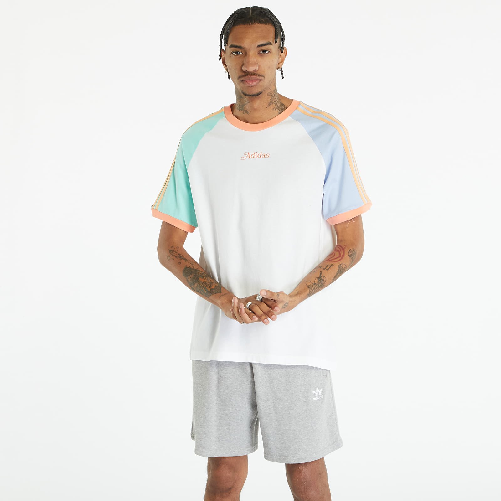 Tricouri adidas Originals Raglan Tee White