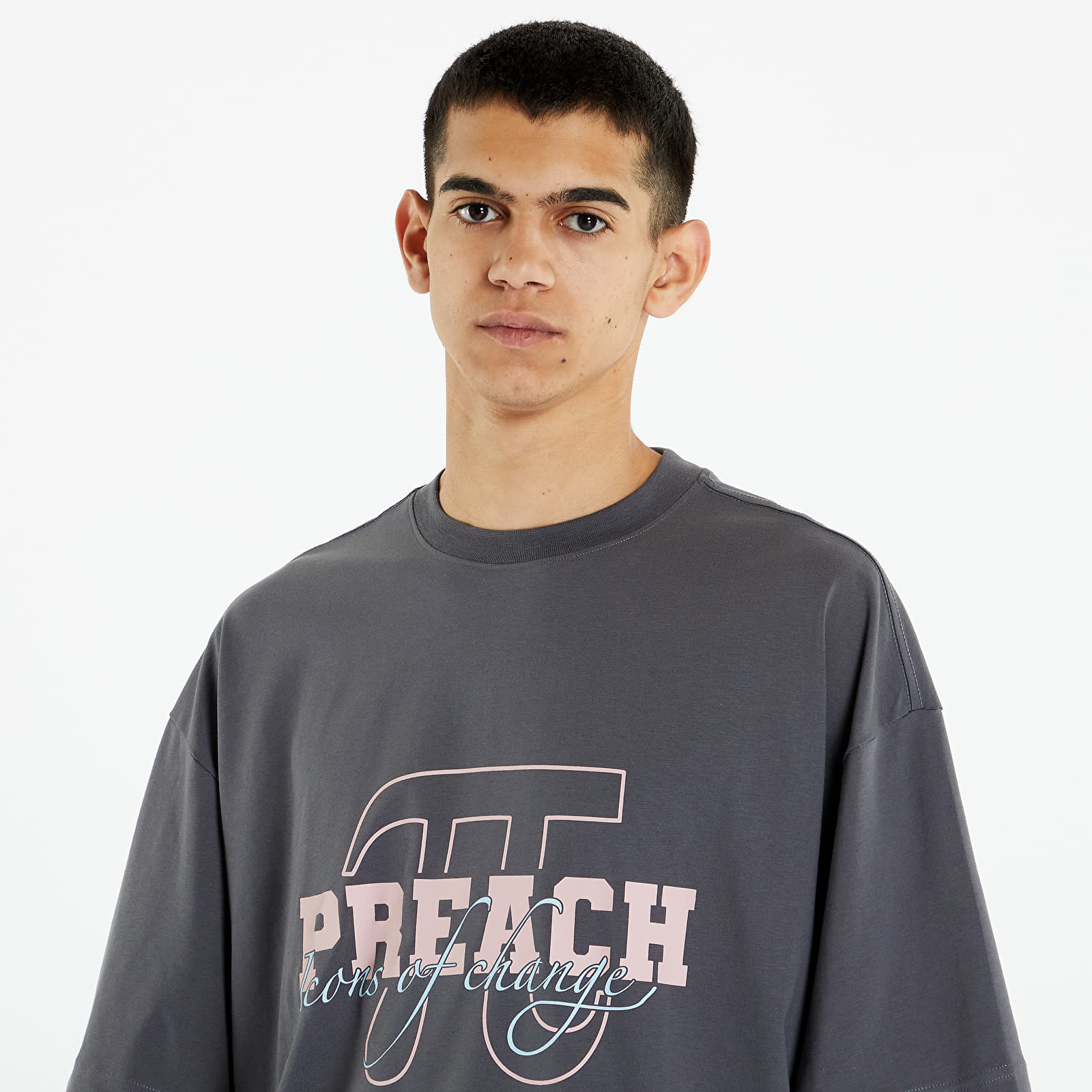 T-Shirts PREACH Varsity T-shirt Washed Asphalt