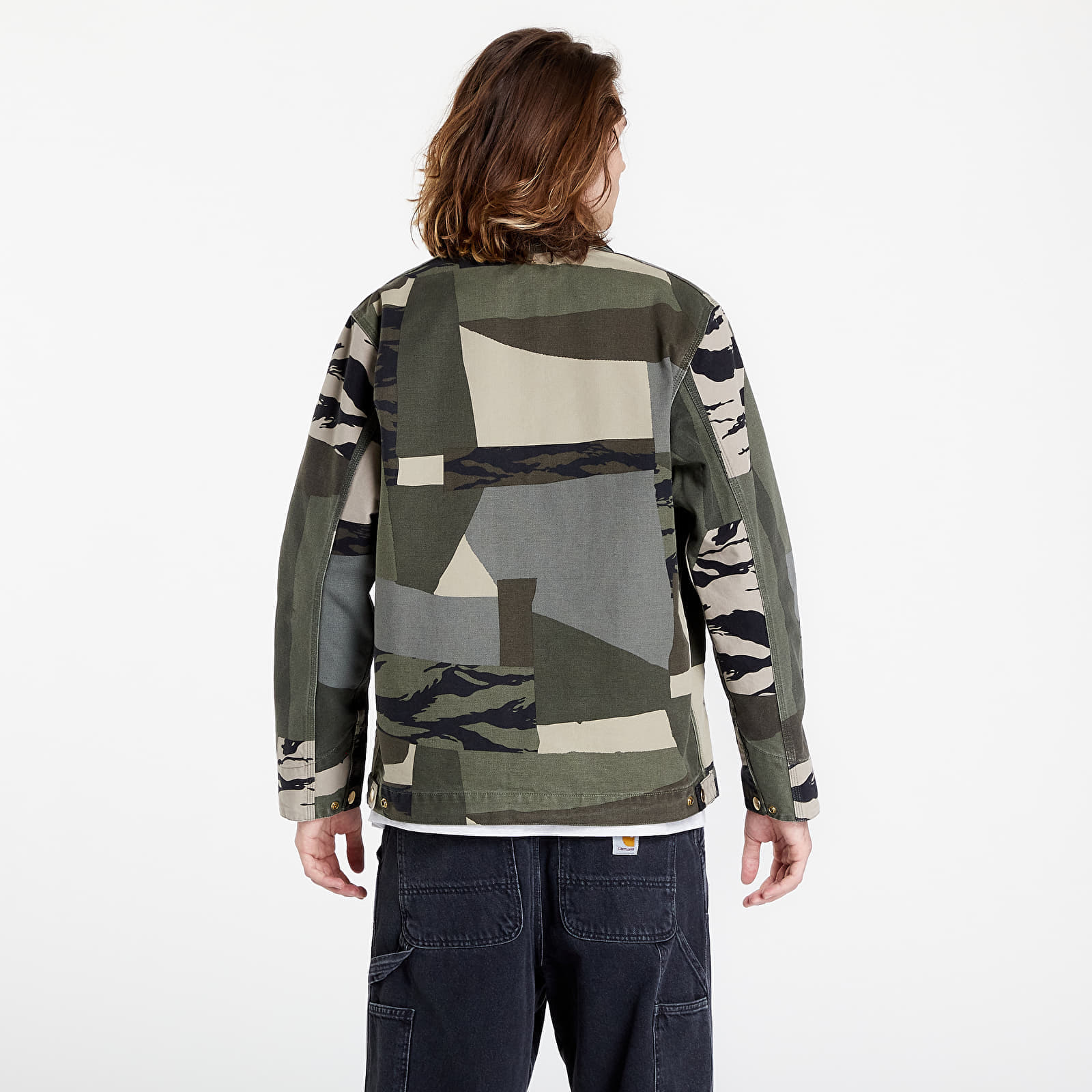 Chaquetas Carhartt WIP Detroit Jacket Camo Mend/ Black Stone Washed