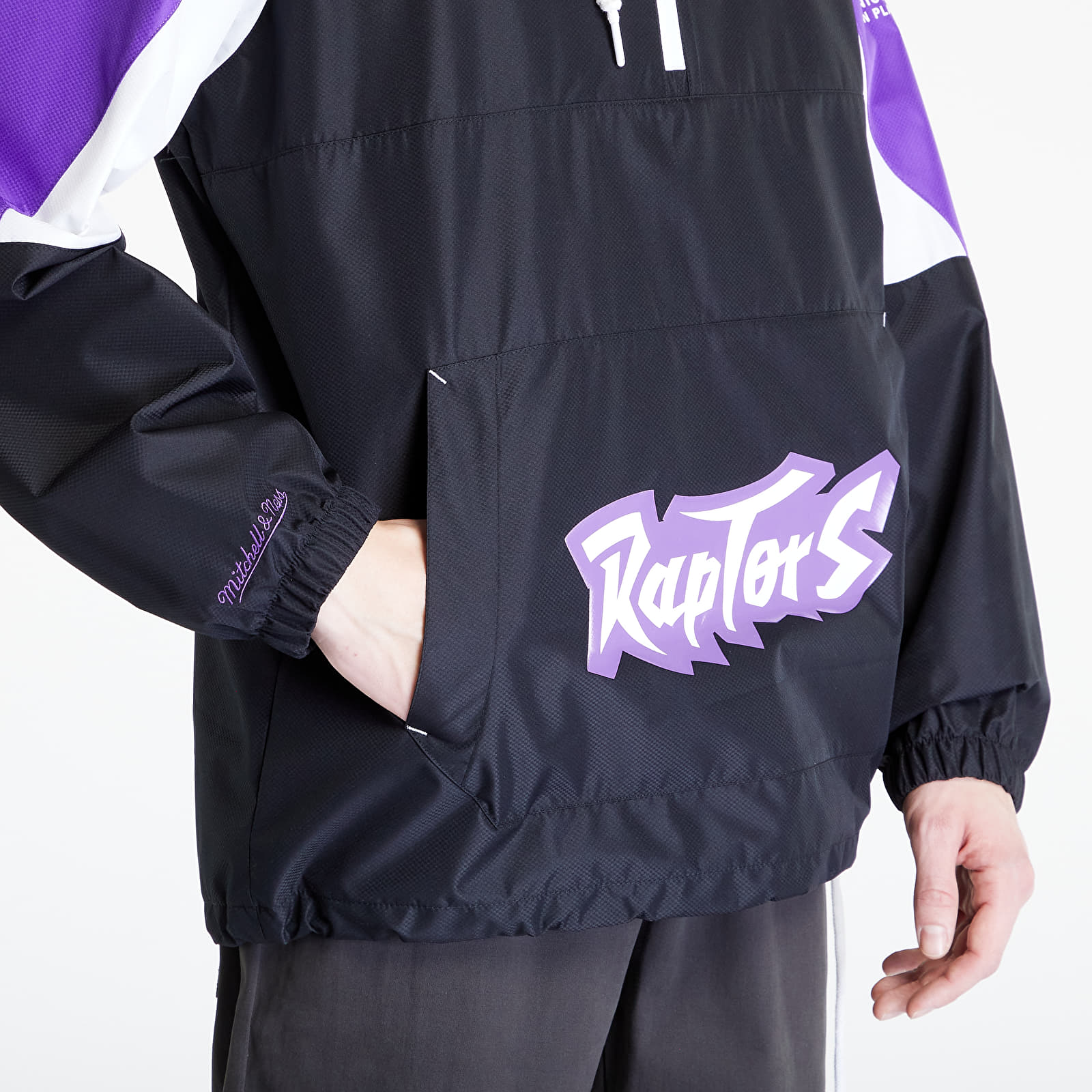 Cortavientos Mitchell & Ness Team Origins Pullover Anorak Black