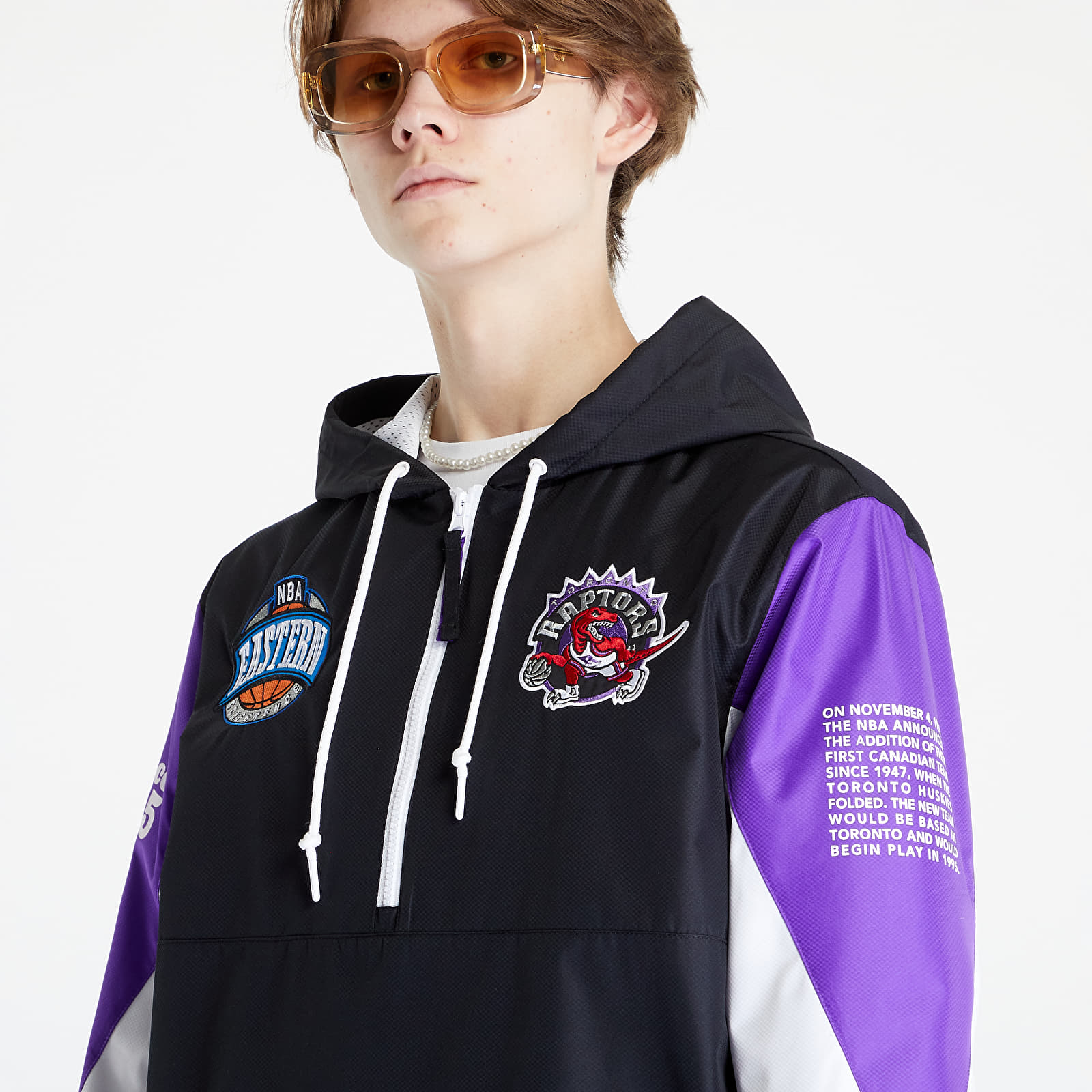 Cortavientos Mitchell & Ness Team Origins Pullover Anorak Black
