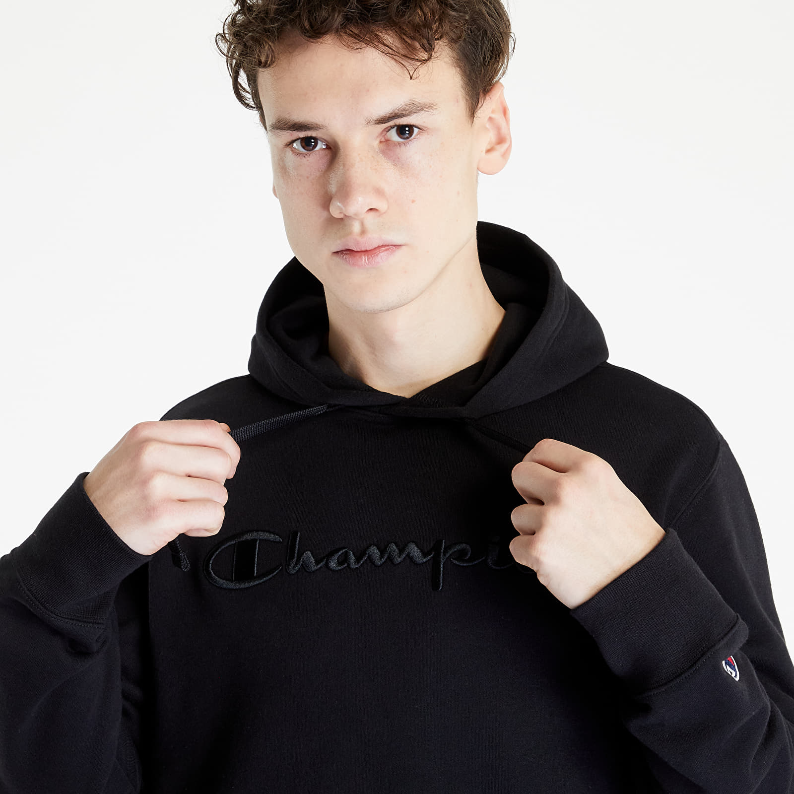 Black champion hoodie store