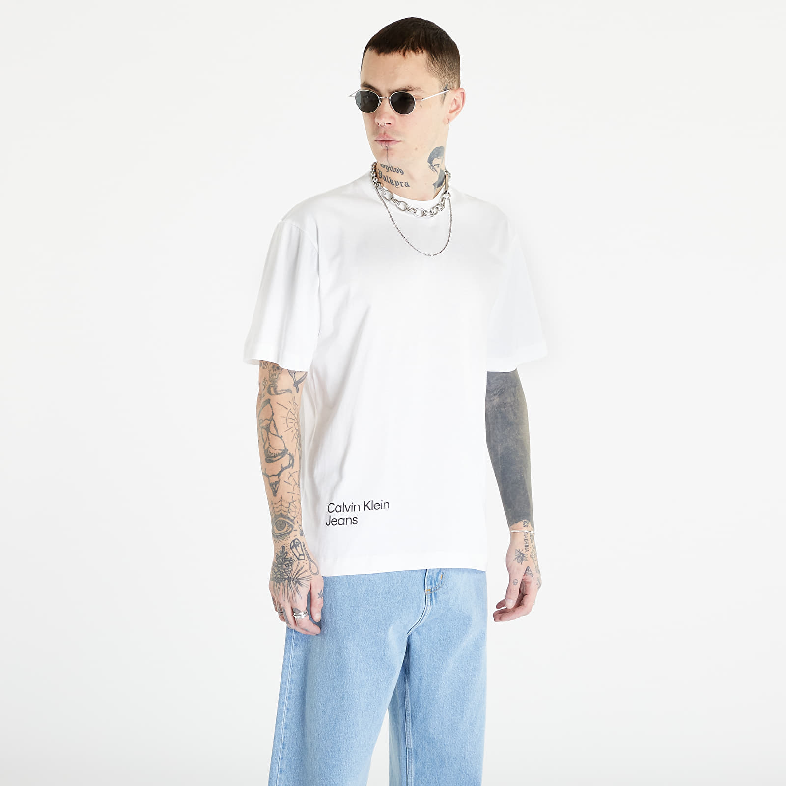 Тениски CALVIN KLEIN JEANS Blurred Colored S/S T-Shirt White