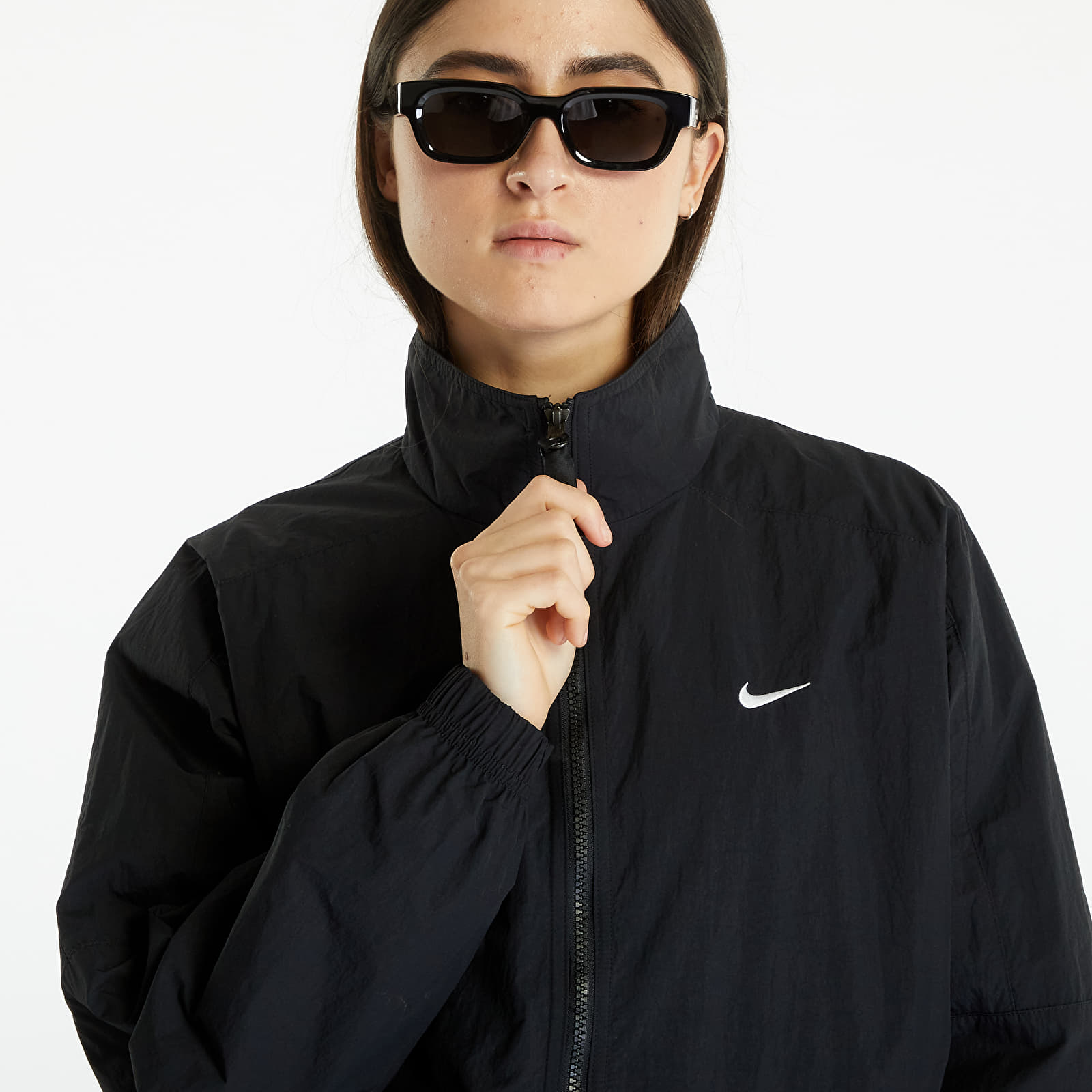 Wiatrówki Nike Sportswear Solo Swoosh Men's Track Jacket Black/ White