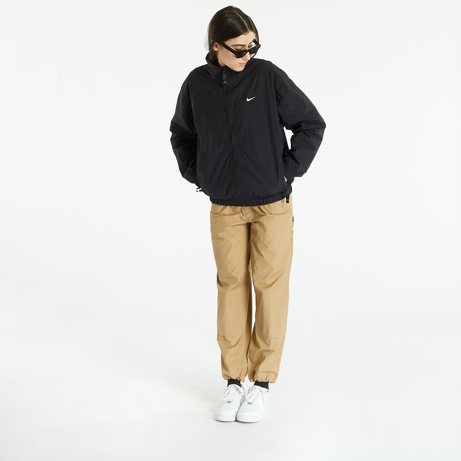 Wiatrówki Nike Sportswear Solo Swoosh Men's Track Jacket Black/ White
