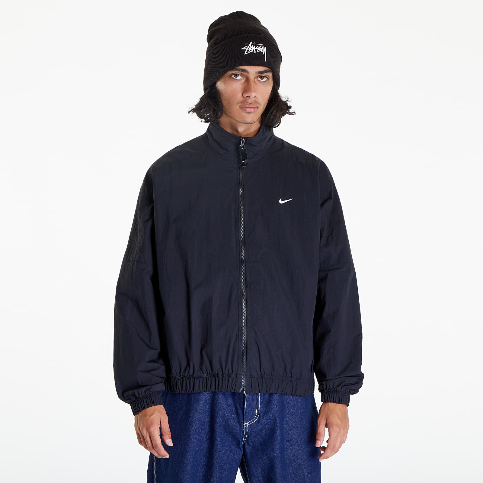 Wiatrówki Nike Sportswear Solo Swoosh Men's Track Jacket Black/ White