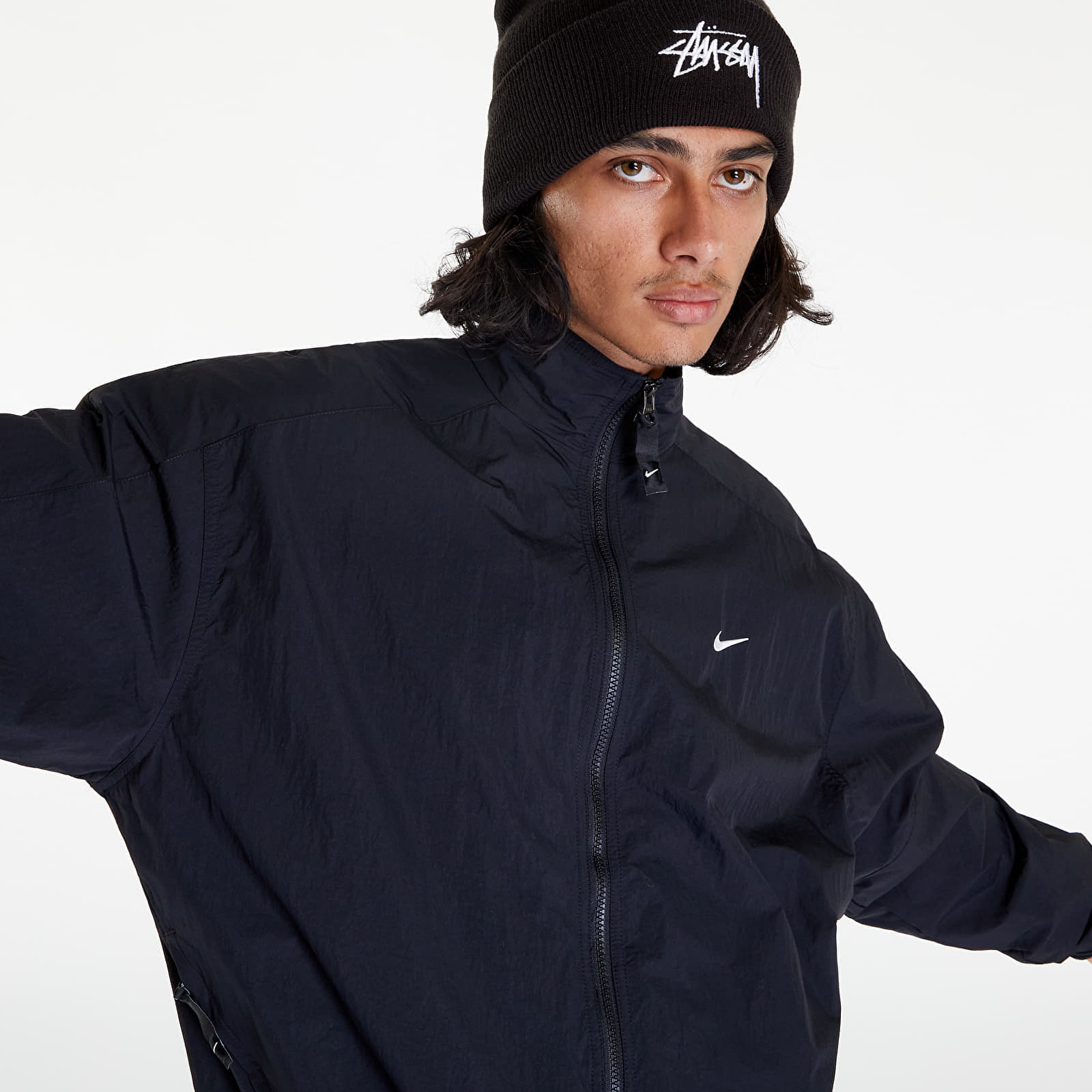Wiatrówki Nike Sportswear Solo Swoosh Men's Track Jacket Black/ White
