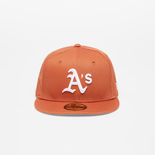 Caps New Era Oakland Athletics League Essential 59FIFTY Fitted Cap Brown/  White | Queens