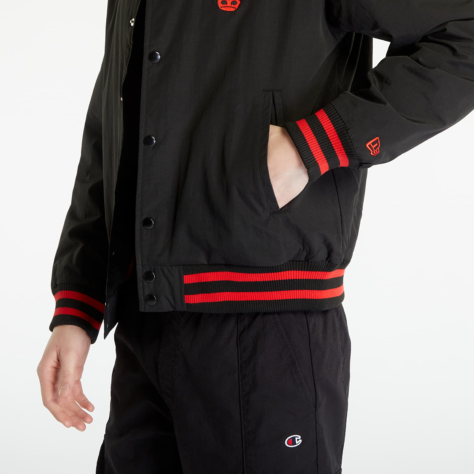 Jackets New Era Chicago Bulls NBA Script Bomber Jacket Black Queens