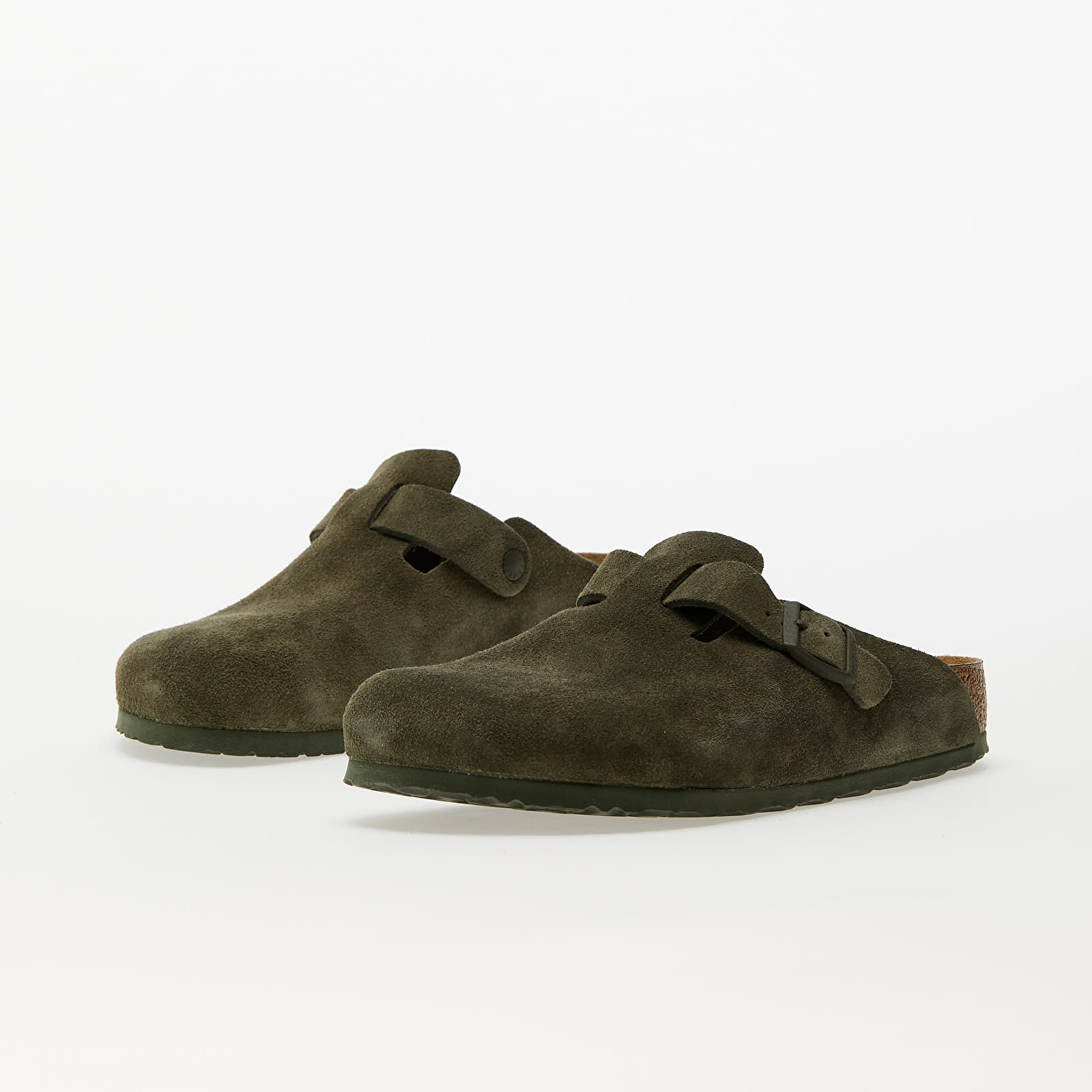 Meeste tossud ja kingad Birkenstock Boston Velvet Leather Thyme