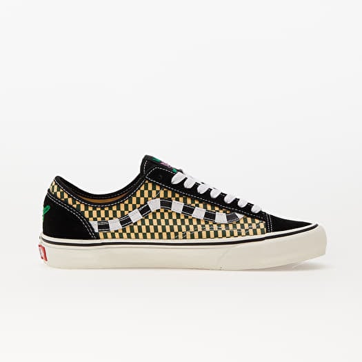 Black and gold checkerboard vans outlet
