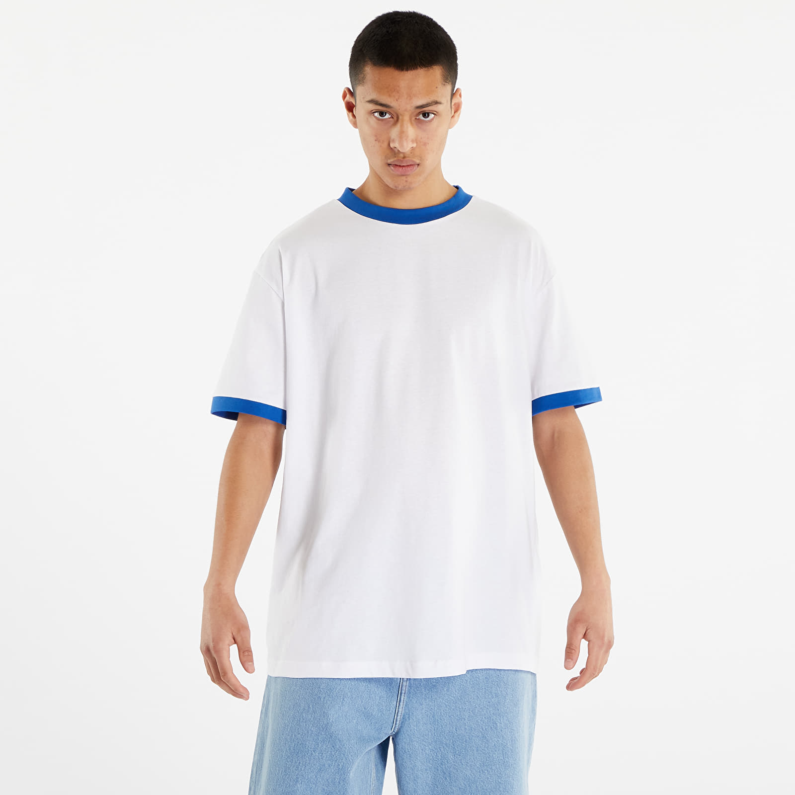 T-shirts Urban Classics Oversized | White/ Tee Royal Ringer Queens