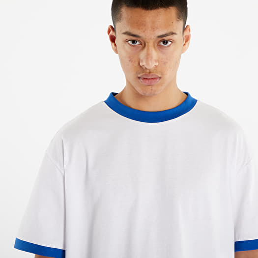 White/ Royal Oversized Ringer Classics | Urban Queens Tee T-shirts
