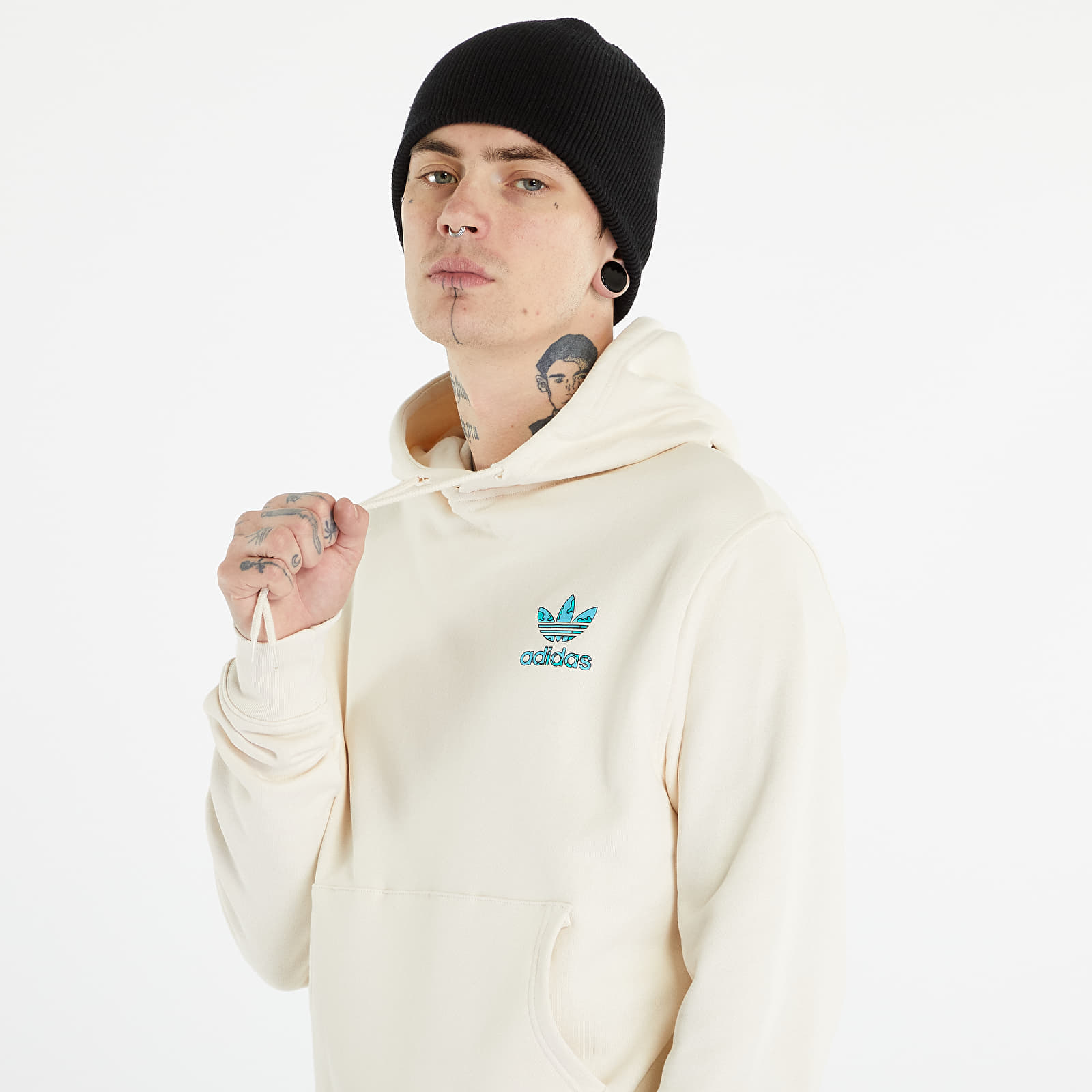 Mikinas ar kapuci un sporta krekli adidas Originals Stacked E Hoody Non Dye/ Black/ Minrus/ B