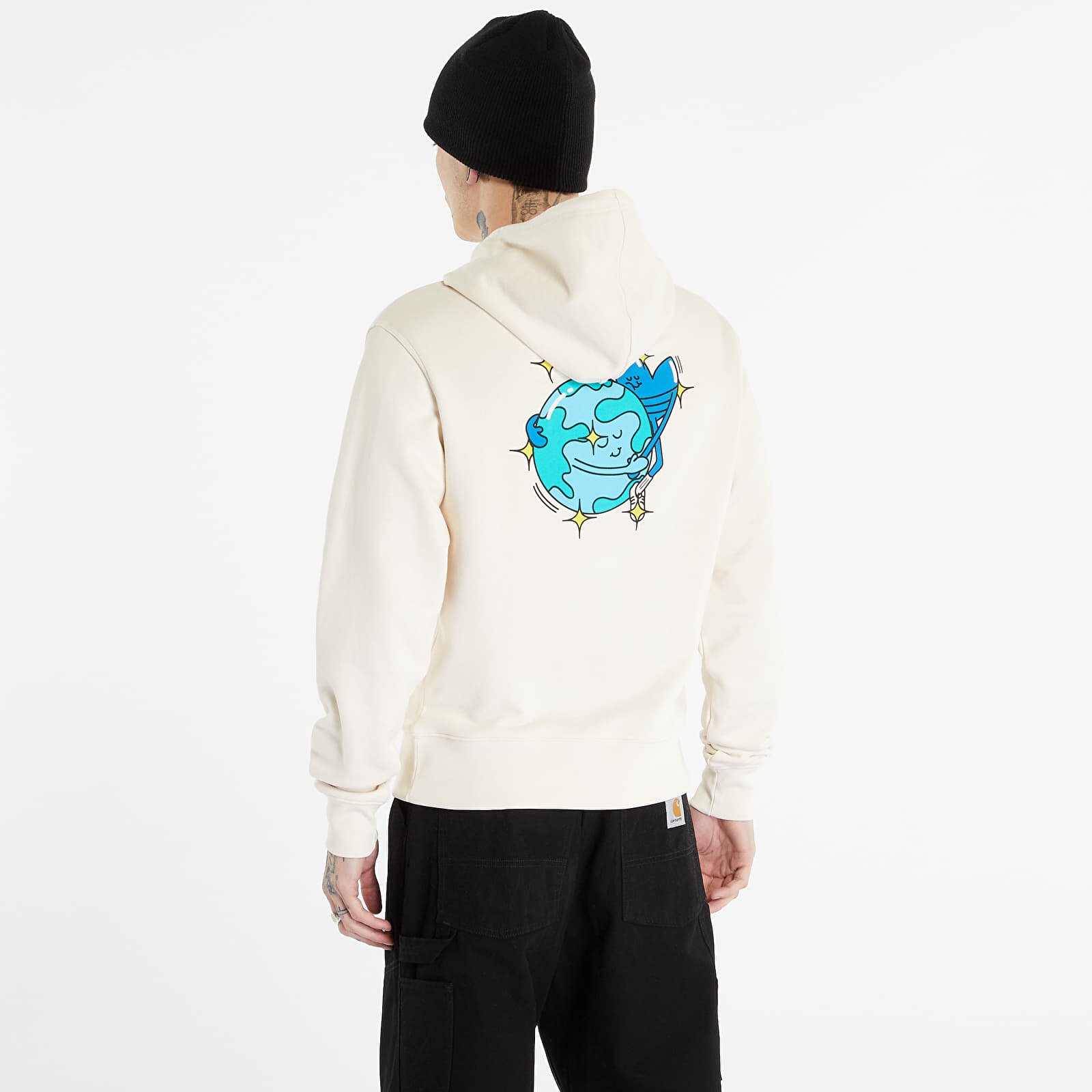 Mikinas ar kapuci un sporta krekli adidas Originals Stacked E Hoody Non Dye/ Black/ Minrus/ B