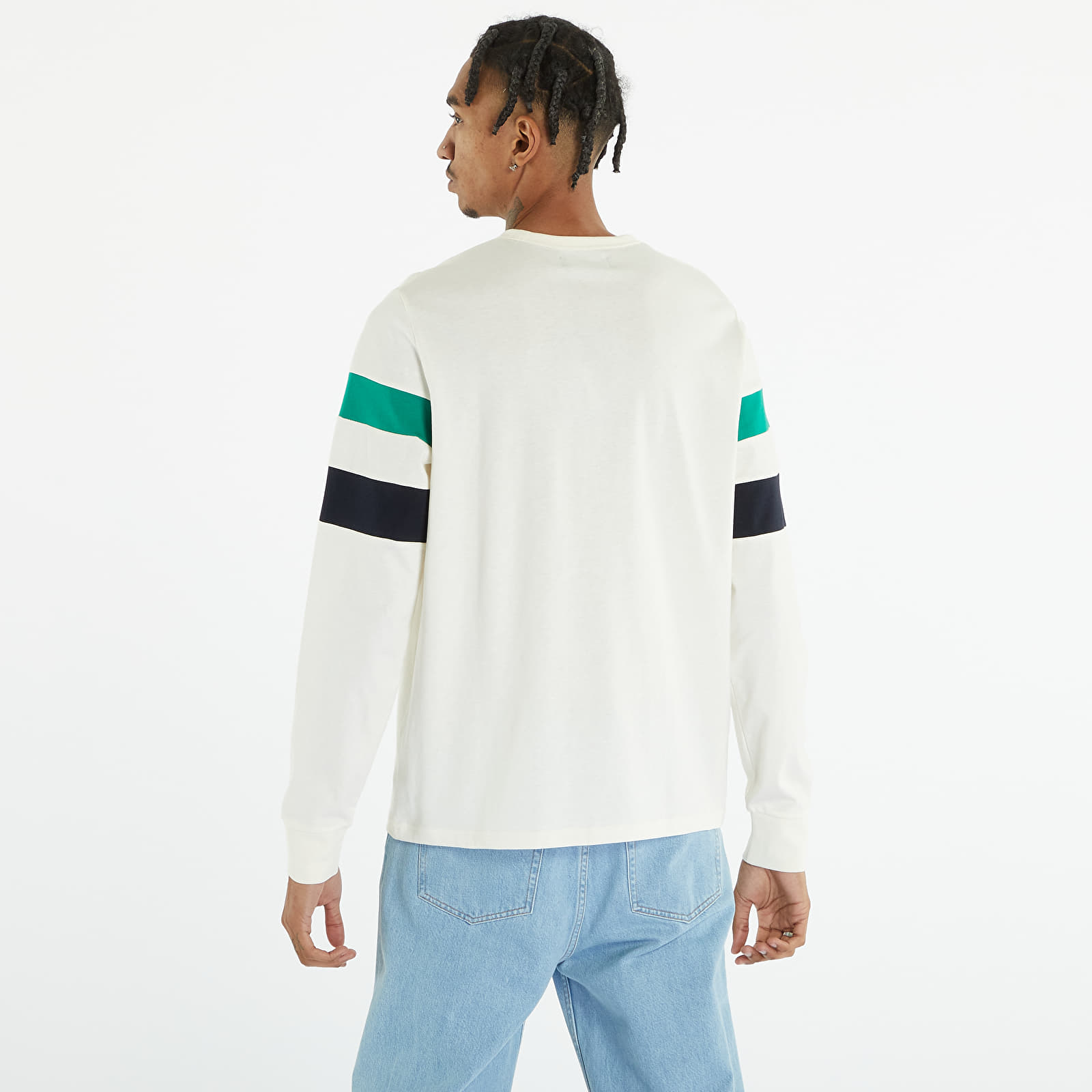 Tricou FRED PERRY Panelled Sleeve LS T-shirt Ecru - 1 | YEO