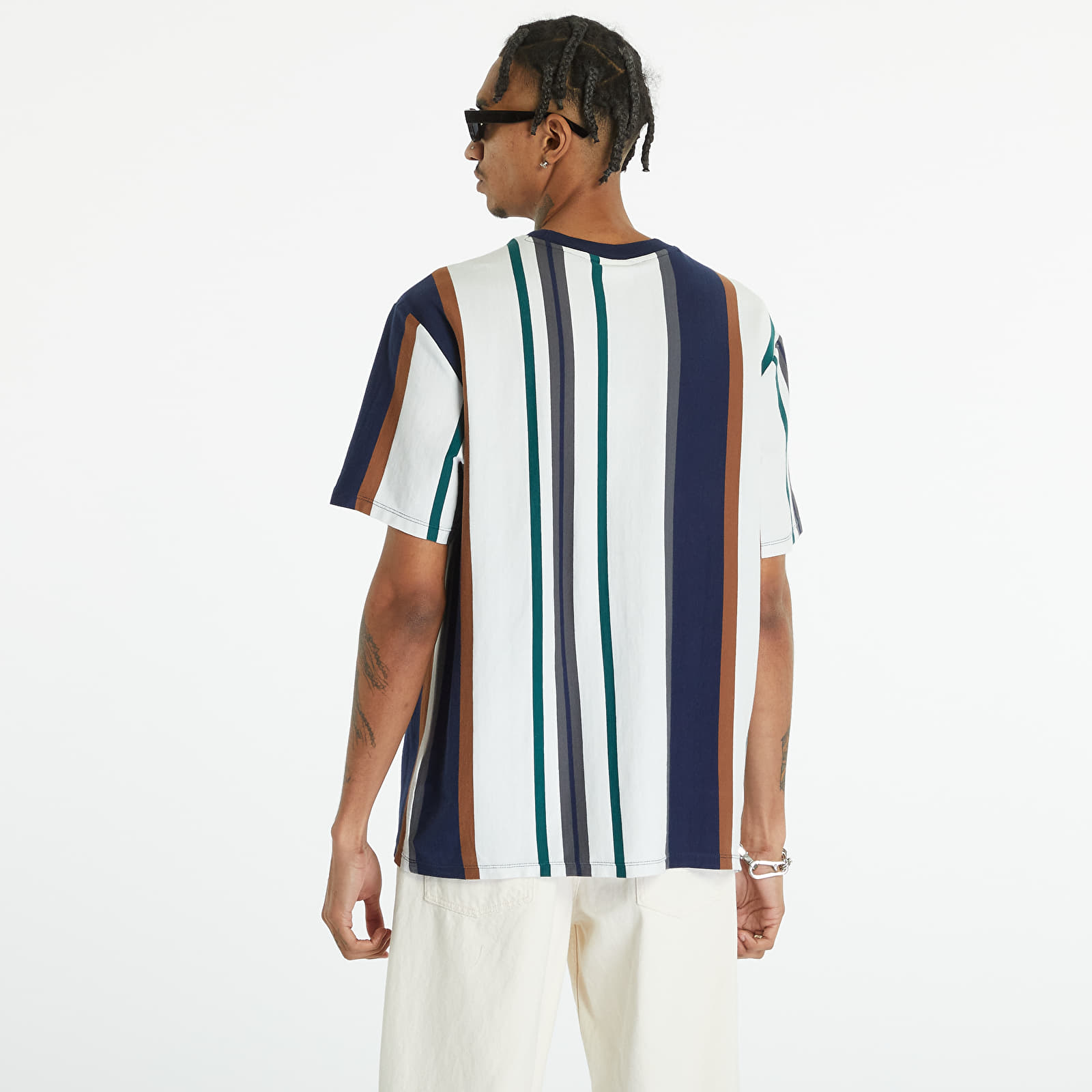 T-Shirts GUESS Go Brandt Stripe Tee White Peaks Multi