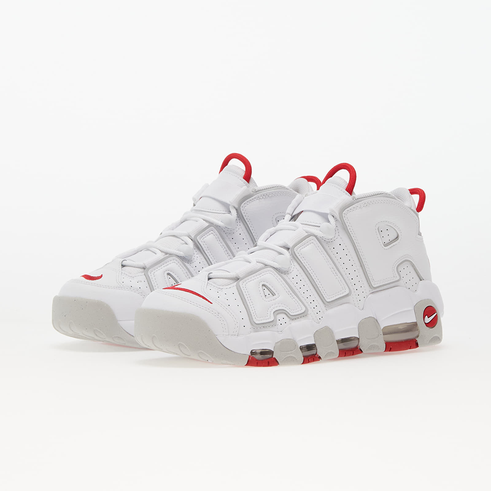 Uptempo 96 red and white top