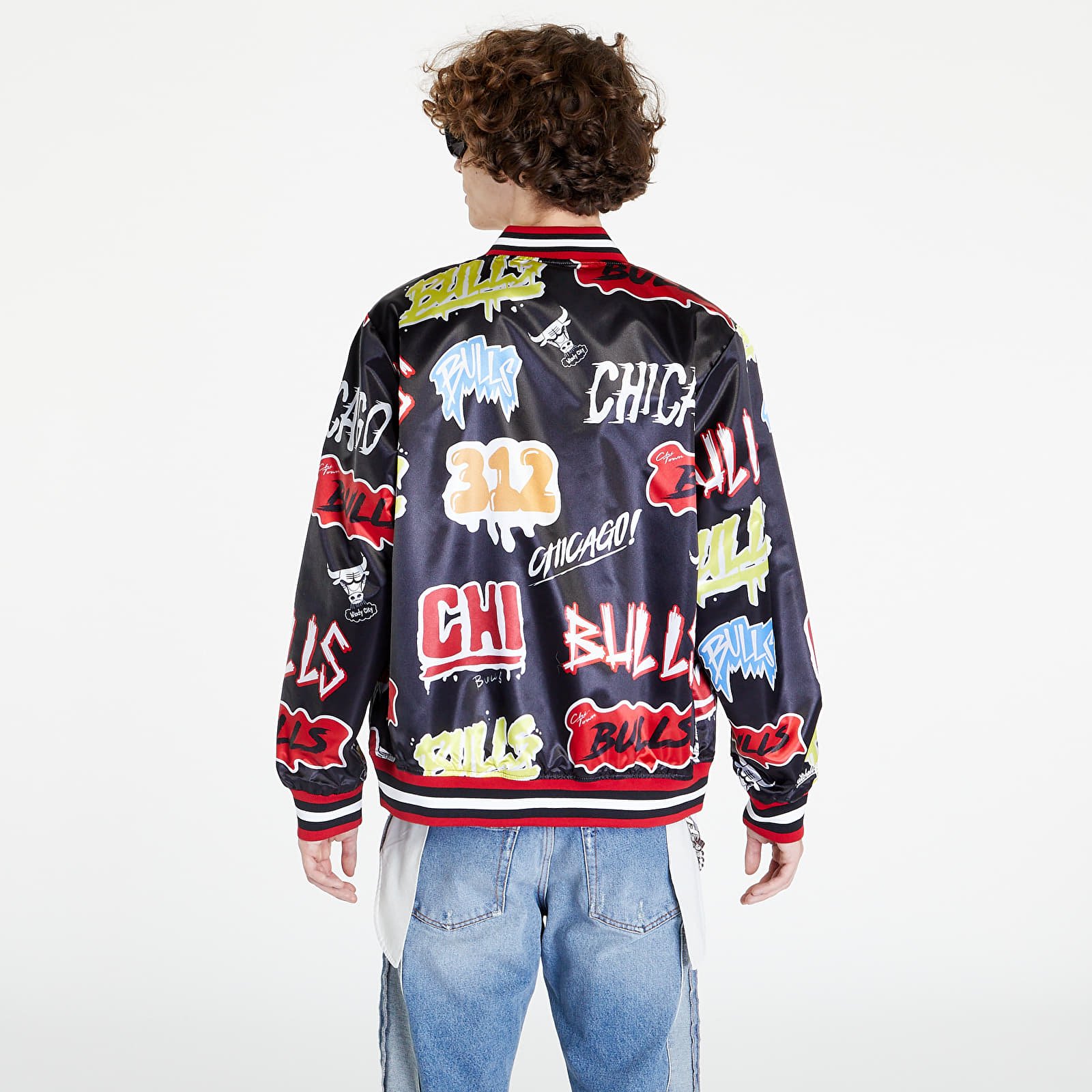 Куртки Mitchell & Ness Slap Sticker Reversible Jacket Black