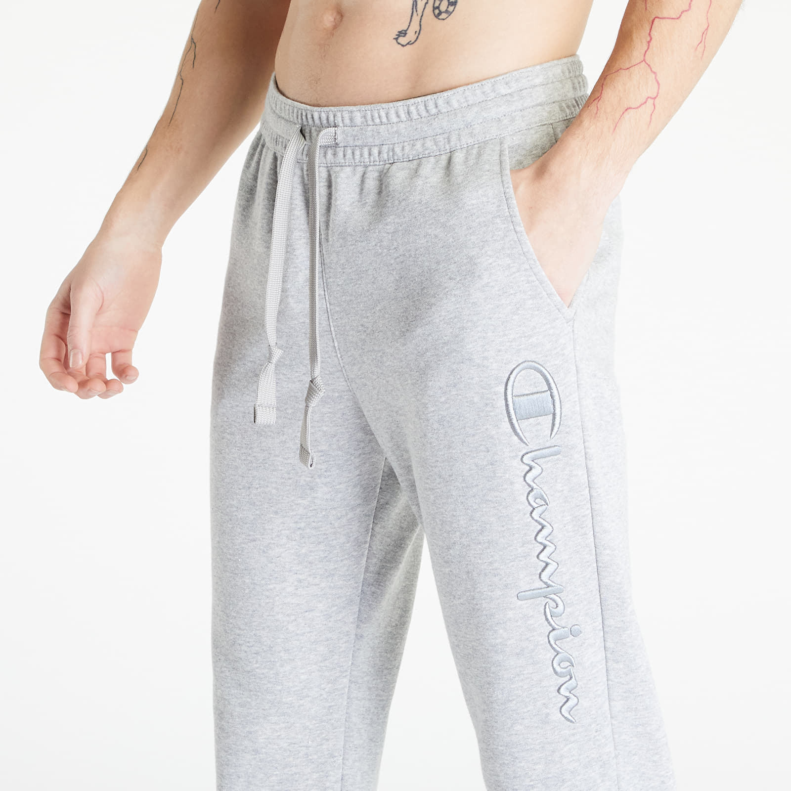 Light gray champion sweatpants on sale