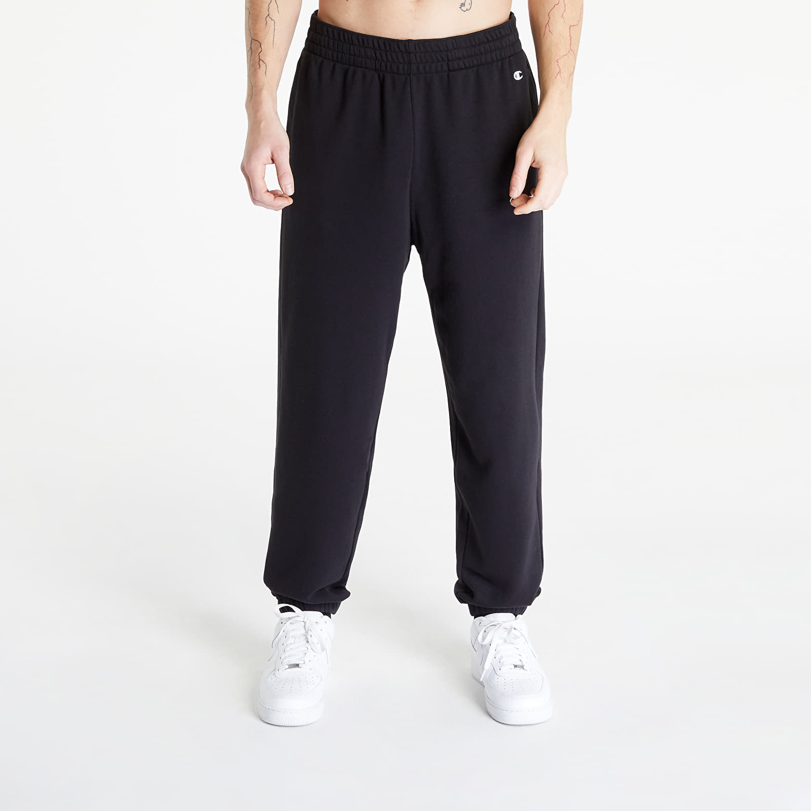 Sweatpants Champion Elastic Cuff Pants Black Queens
