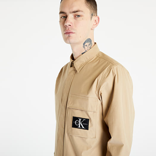 Shirts CALVIN KLEIN JEANS Ripstop Shirt Beige Queens