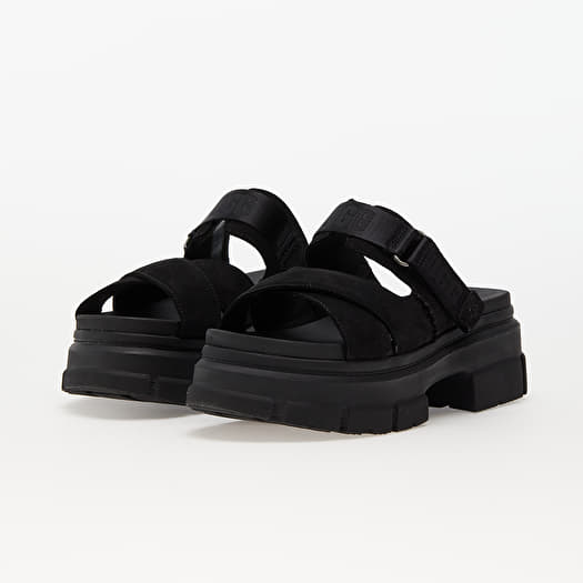 美品✨UGG Ashton Slideブラック 約5cmヒール UGG W Ashton Slide Black | Queens