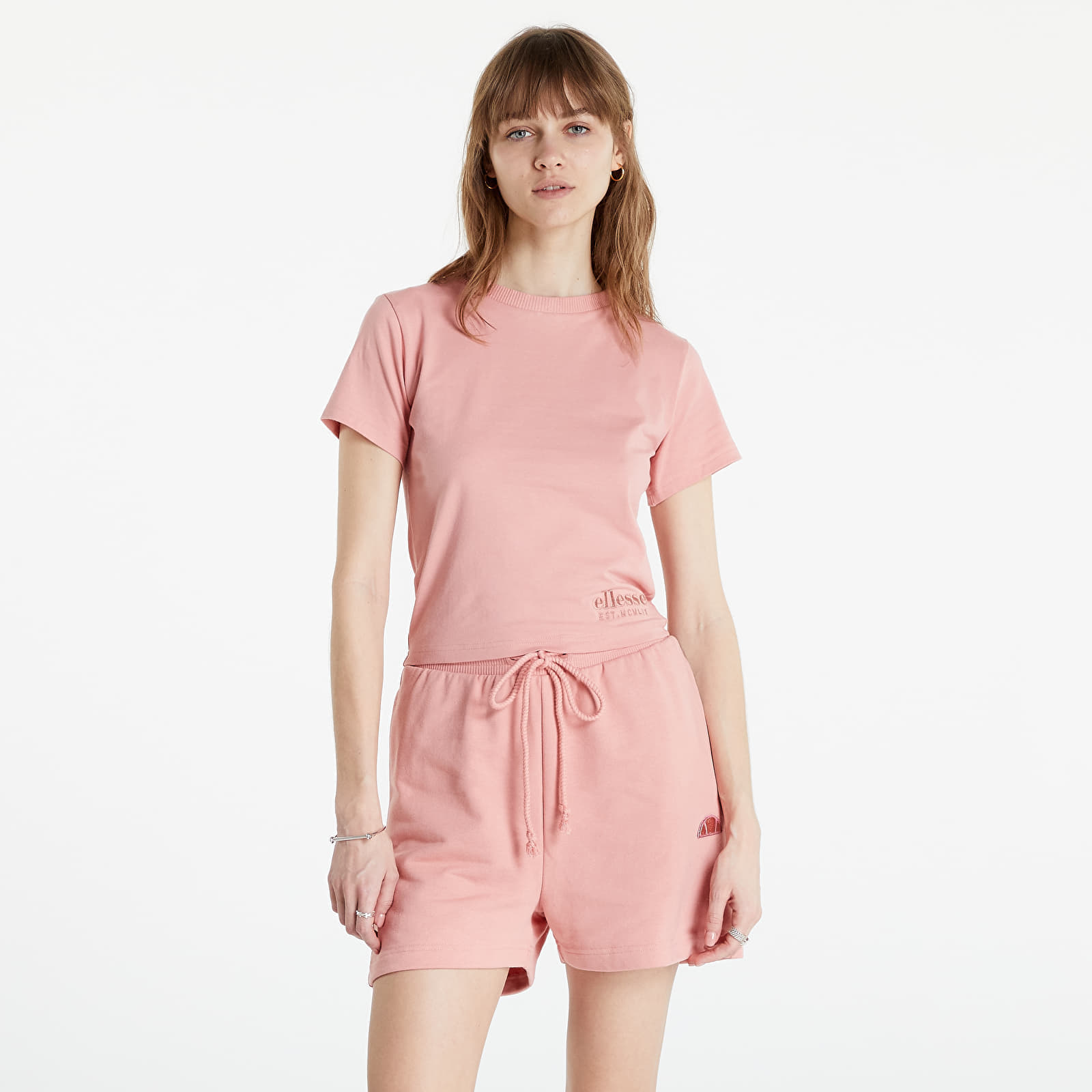 T-shirts ellesse T-Shirt Dropper Crop T-Shirt Pink