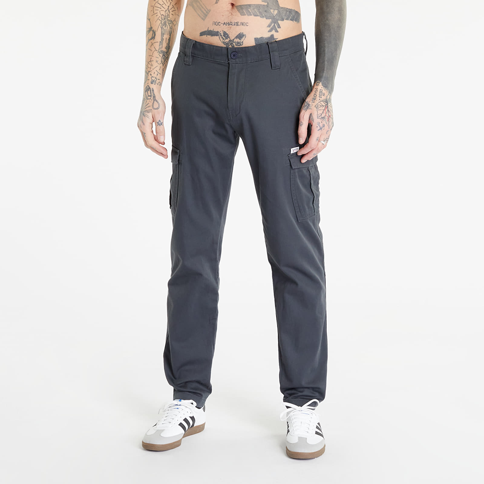 Cargo kalhoty TOMMY JEANS Scanton Slim Cargo Trousers New Charcoal