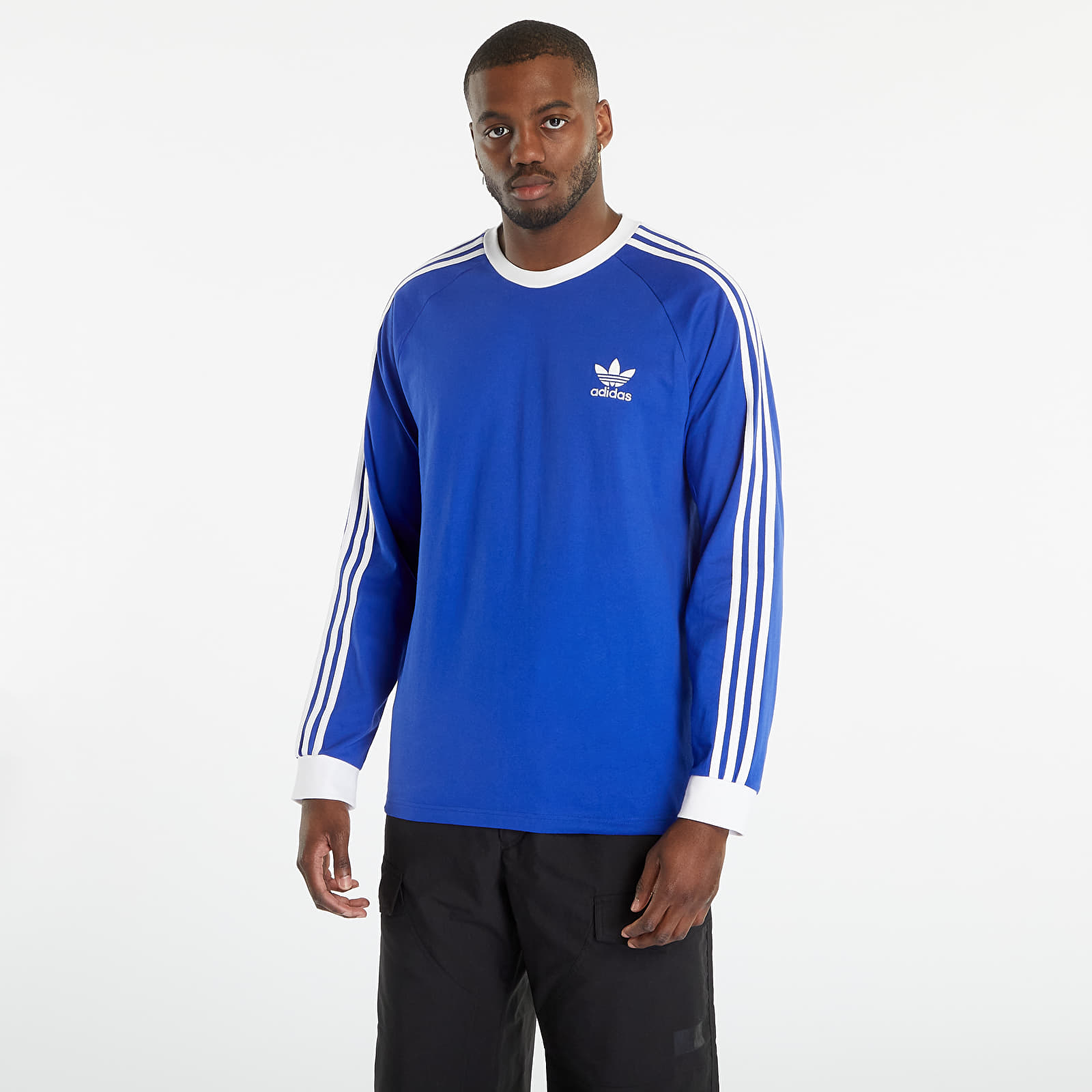 adidas Semi Blue T-shirts Classics 3-Stripes Sleeve T-Shirt Lucid | Adicolor Originals Queens Long