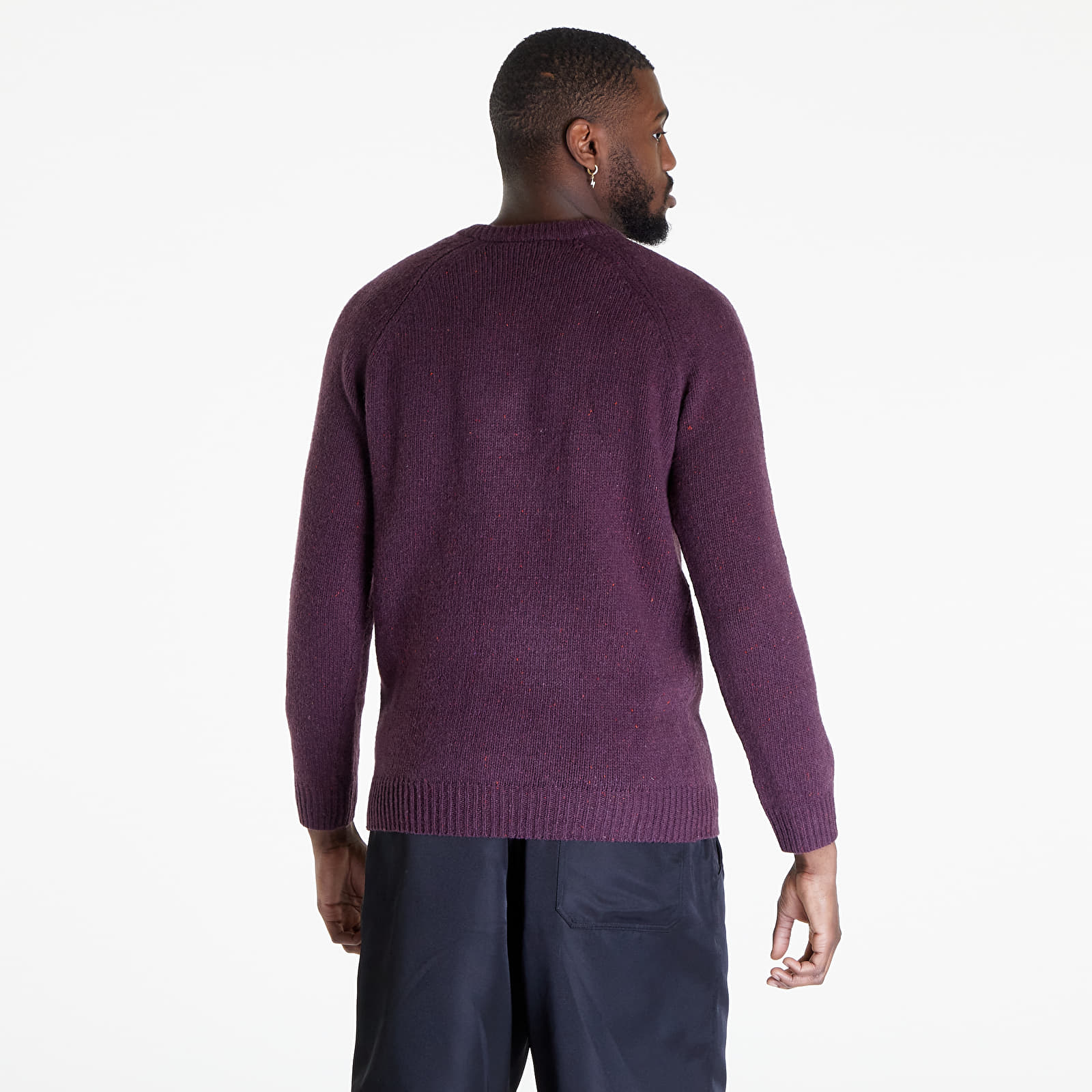 Pullover Carhartt WIP Anglistic Sweater Speckled Dark Plum