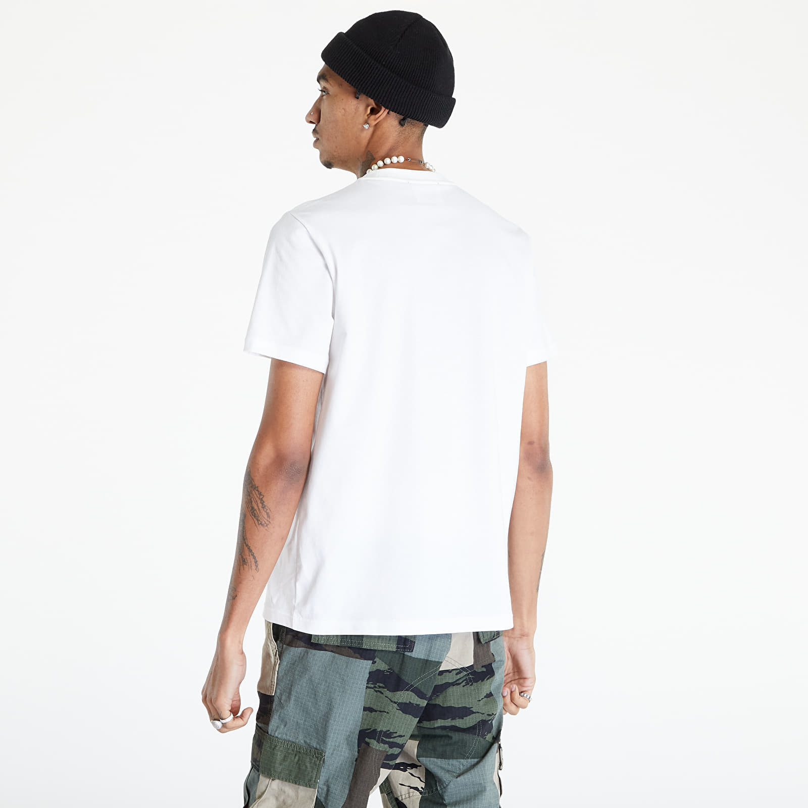Trička FRED PERRY Embroidered T-Shirt White