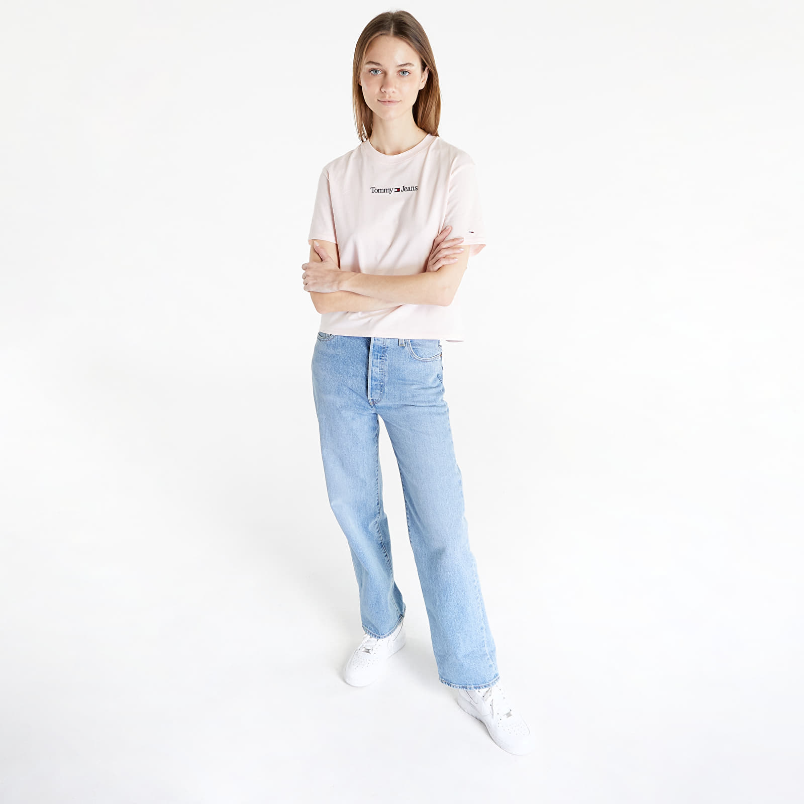 T-Shirts TOMMY JEANS Classic Serif Linear T-Shirt Pink