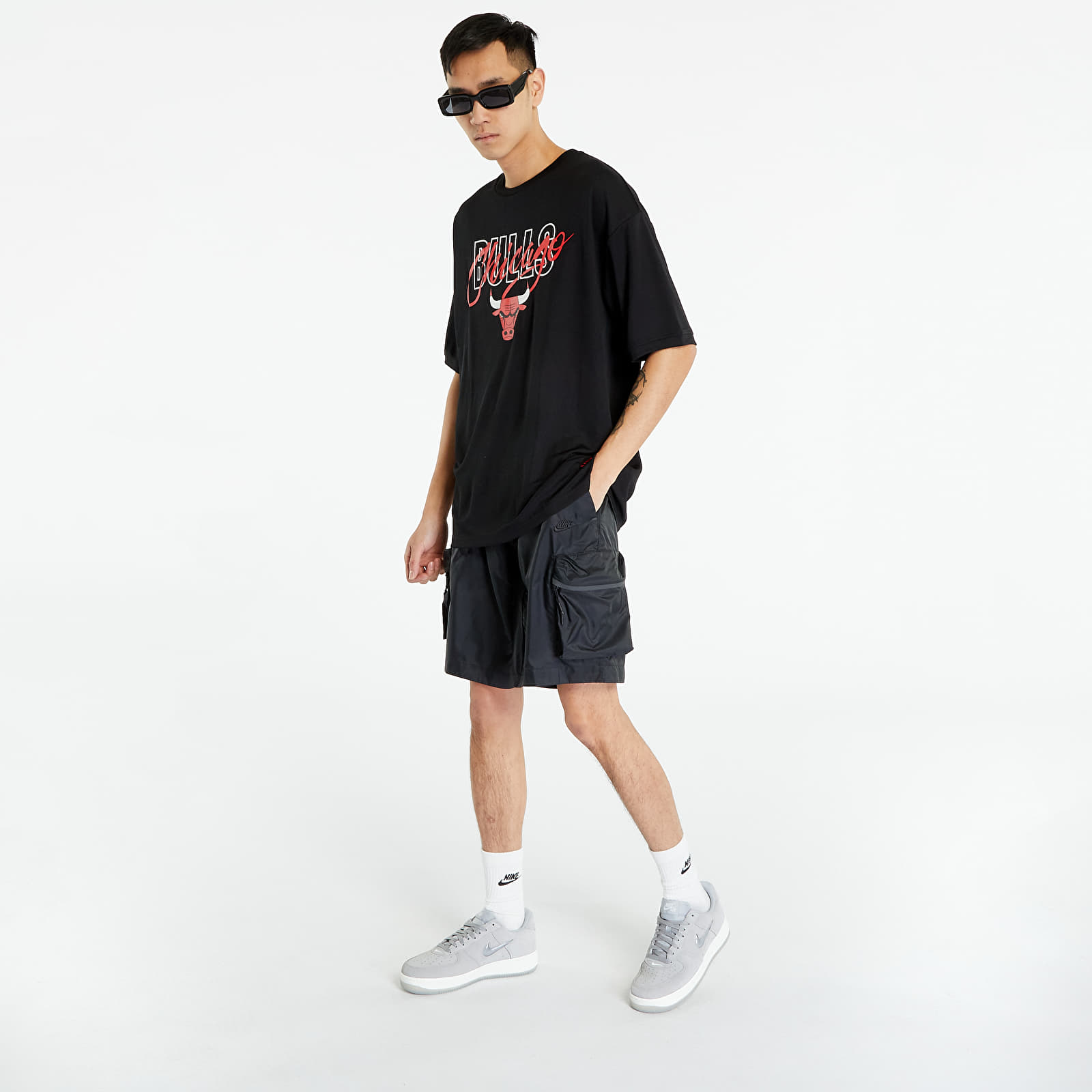 T-shirts New Era Chicago Bulls NBA Script Oversized T-Shirt Black