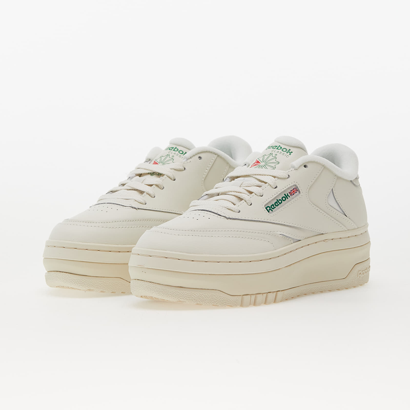 Women's sneakers and shoes Reebok Club C Extra Chalk/ Chalk/ Glen Green