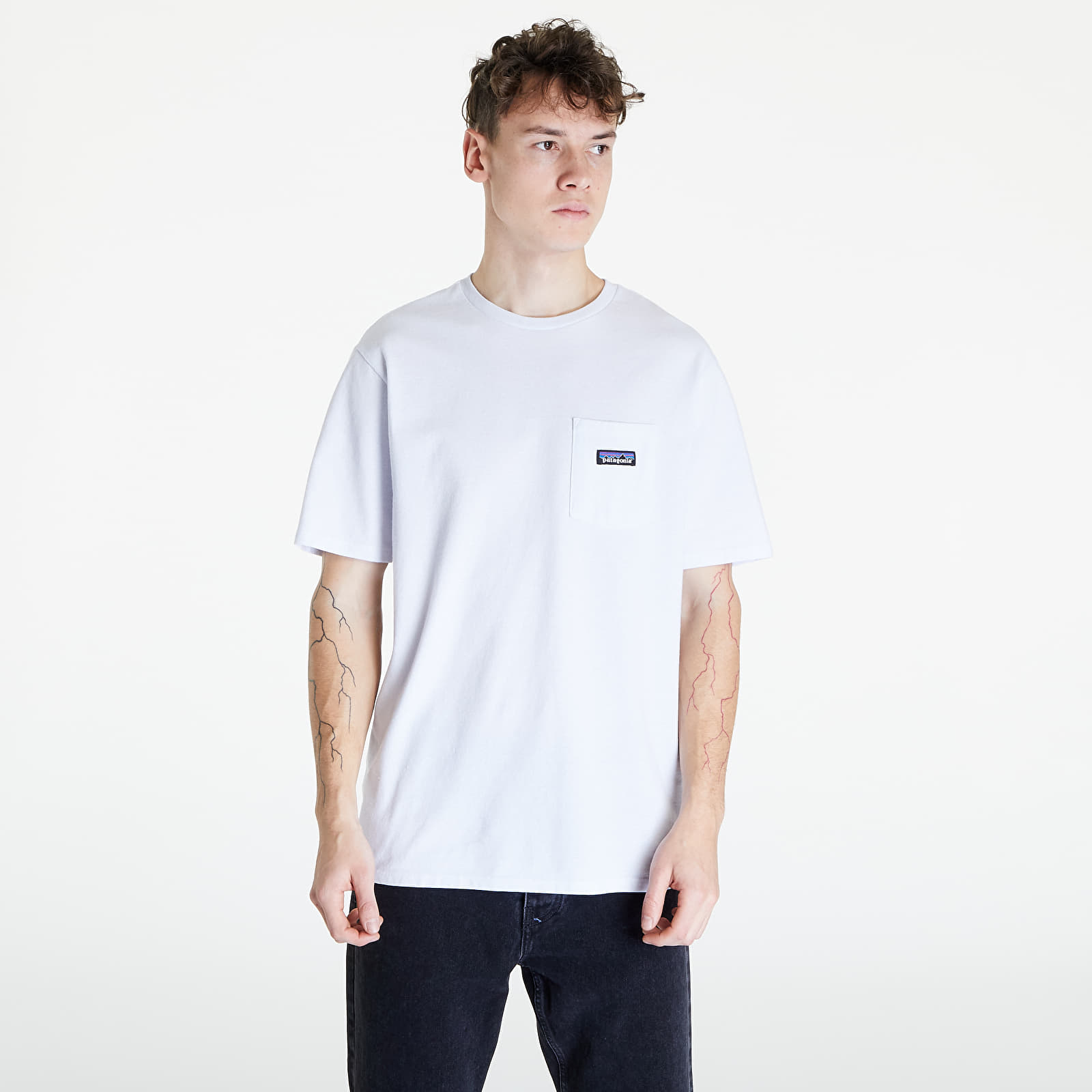T-Shirts Patagonia P-6 Label Pocket Responsibili-Tee White