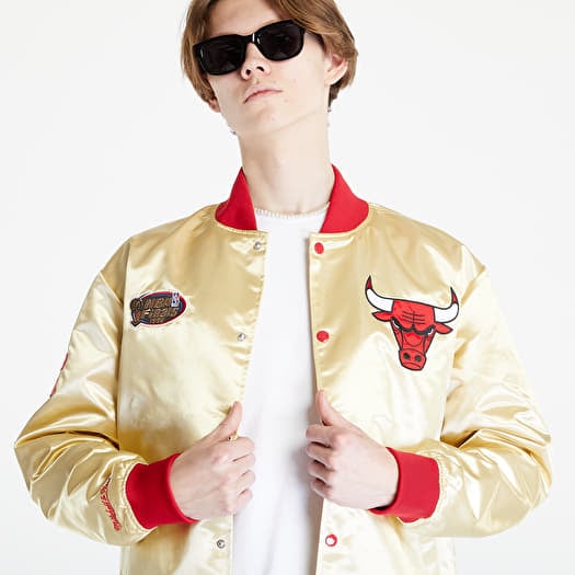 Jackets Mitchell Ness Fashion LW Satin Jacket Light Gold Queens
