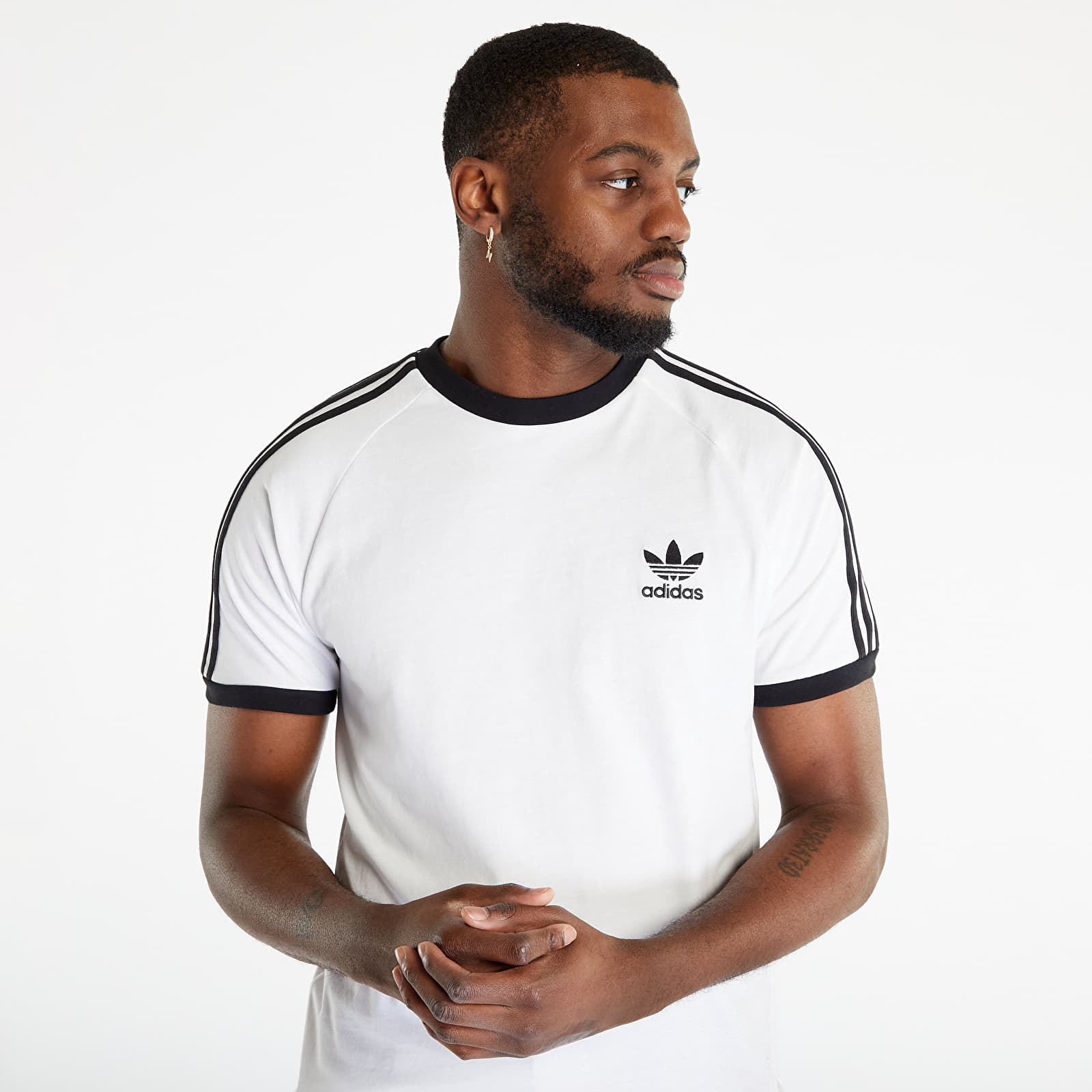 T-shirts adidas Originals 3-Stripes Short Sleeve Tee White | Queens