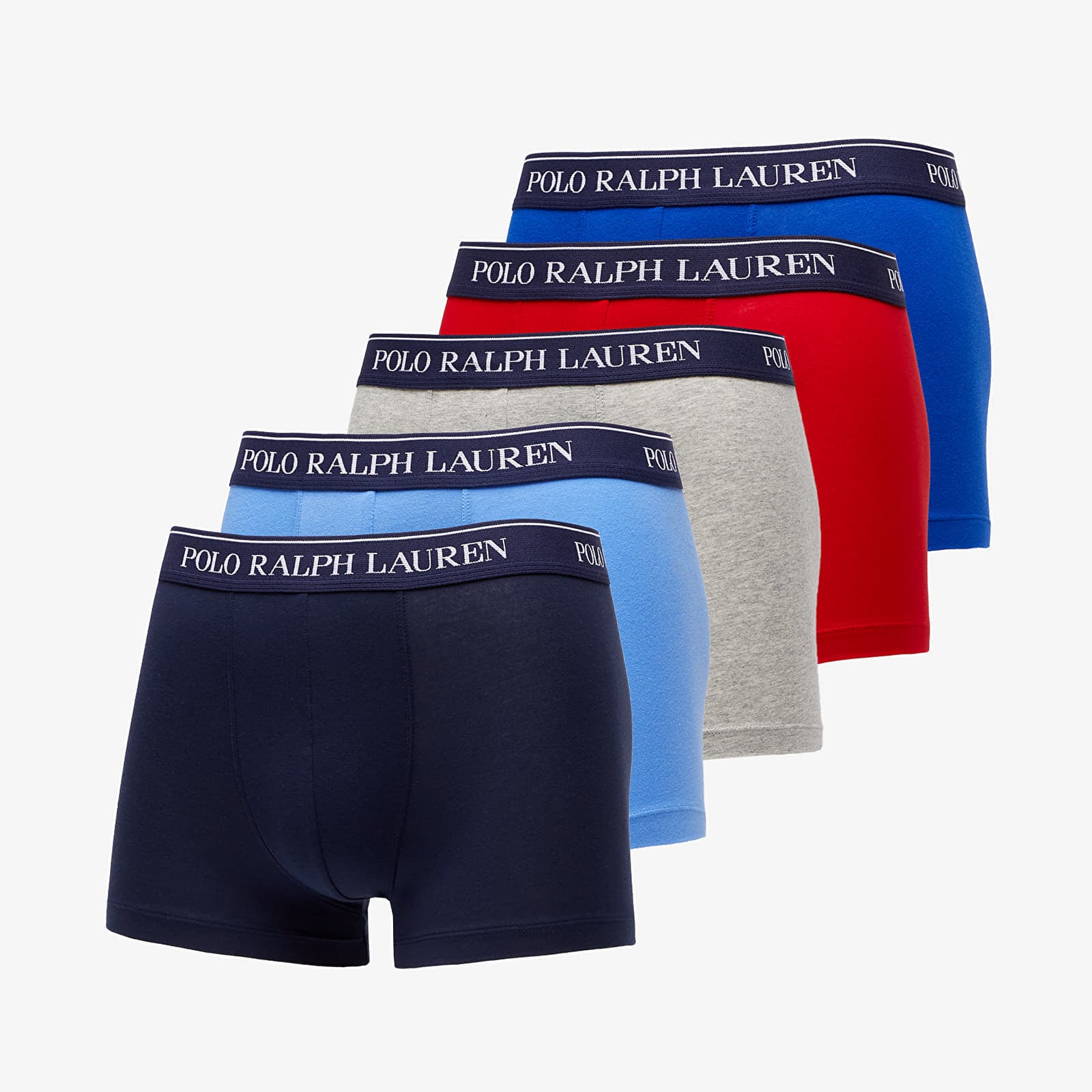 Boxeri Polo Ralph Lauren Stretch Cotton Classic Trunk 5-Pack Red/ Grey/ Royal Game/ Blue/ Navy XL